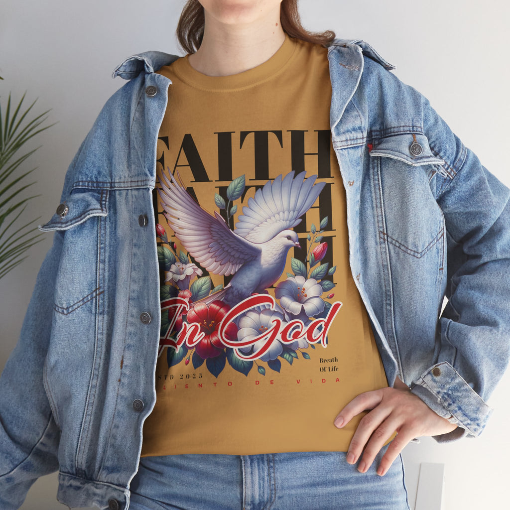 Wings of Grace - (UNISEX) Heavy Cotton Tee - Aliento De Vida