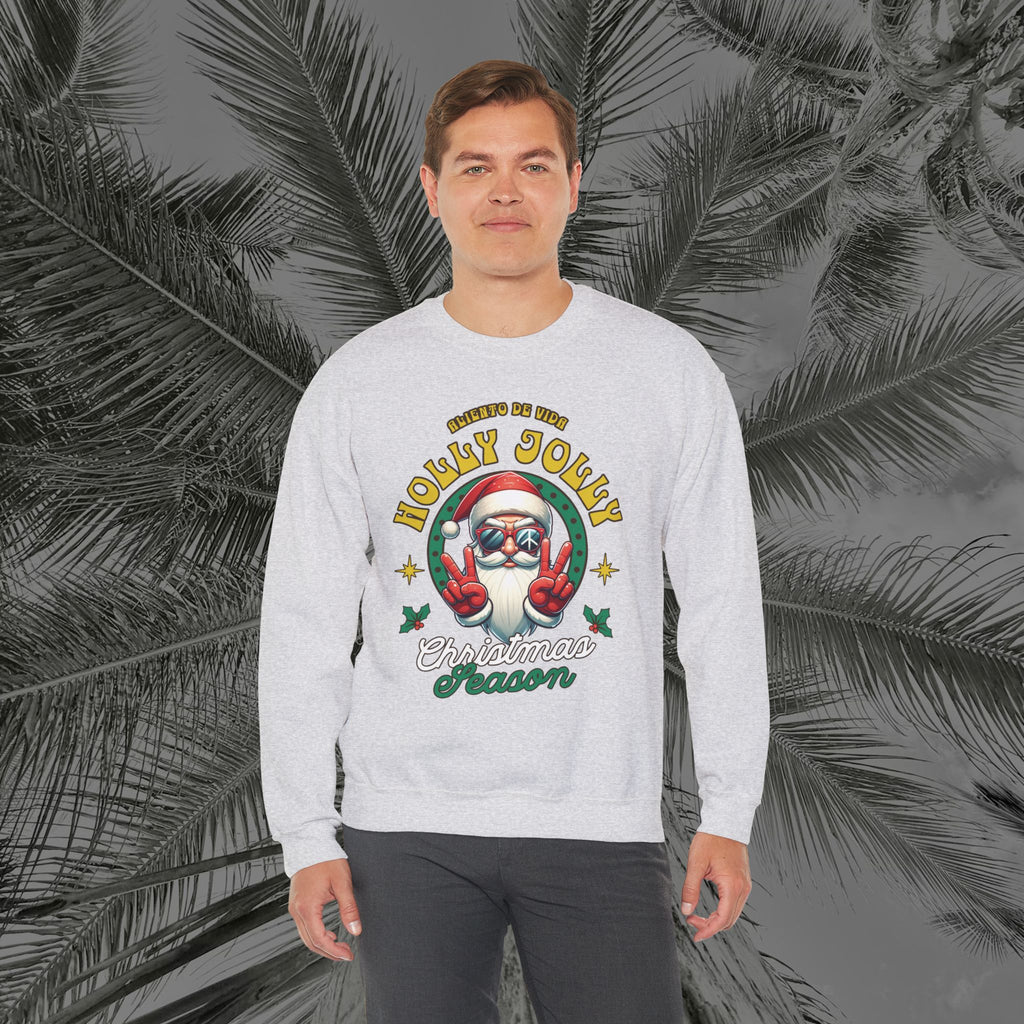 Peace Out, North Pole Edition - (UNSEX) Cozy Crewneck Sweatshirt – Aliento De Vida