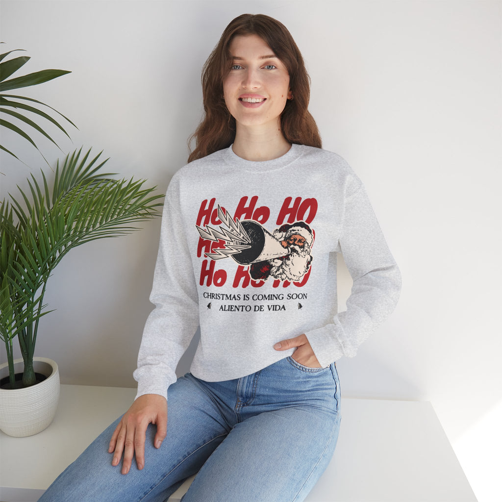 Ho Ho Ho’ Holiday Season - (UNISEX) Cozy Crewneck Sweatshirt - Aliento De Vida