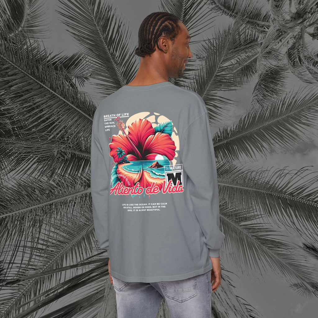 Breath Of Paradise - (UNISEX) Long Sleeve Shirt - Back Design - Aliento De Vida