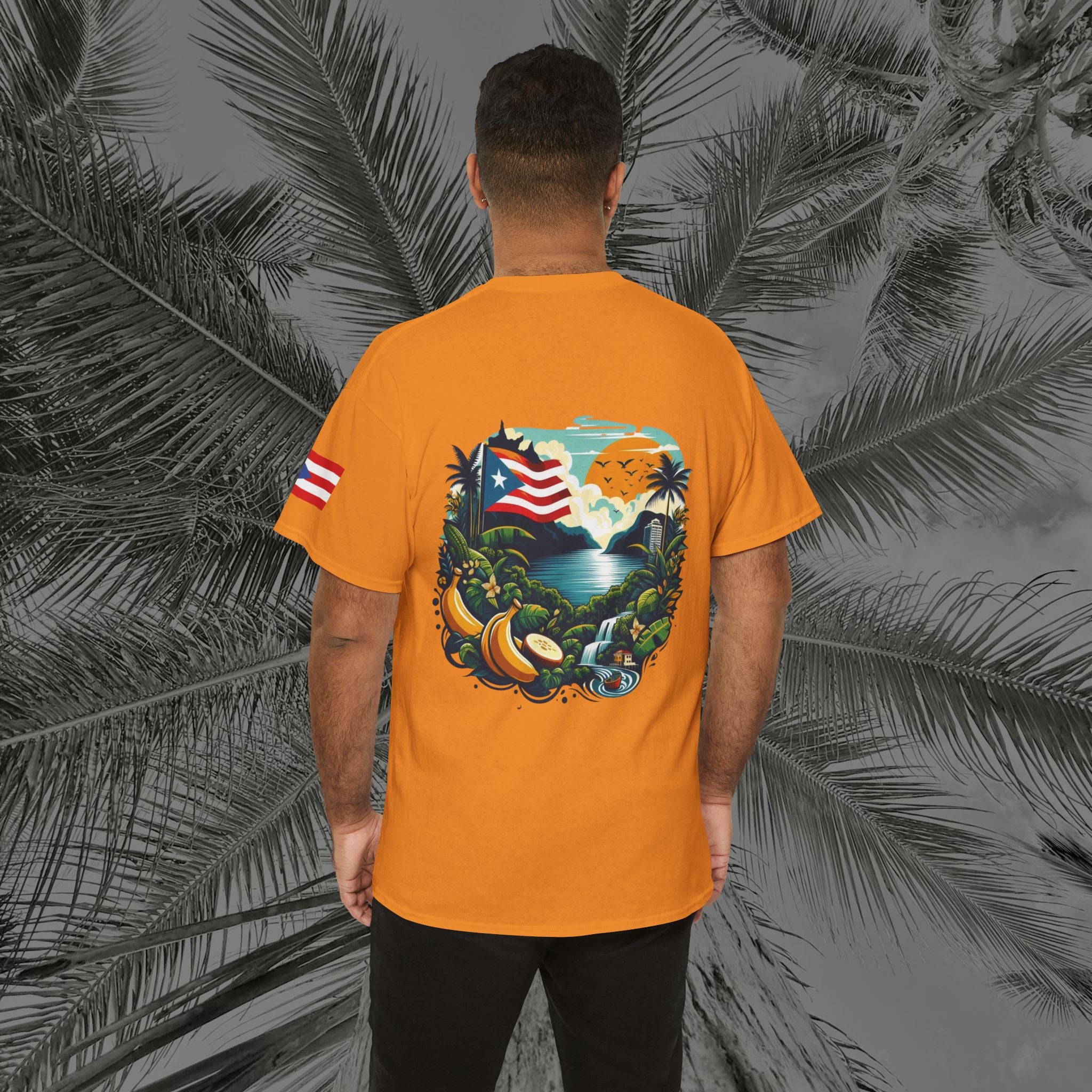 Borikén Sunrise - PR COLLECTION - (UNISEX) Heavy Cotton Tee - Aliento De Vida