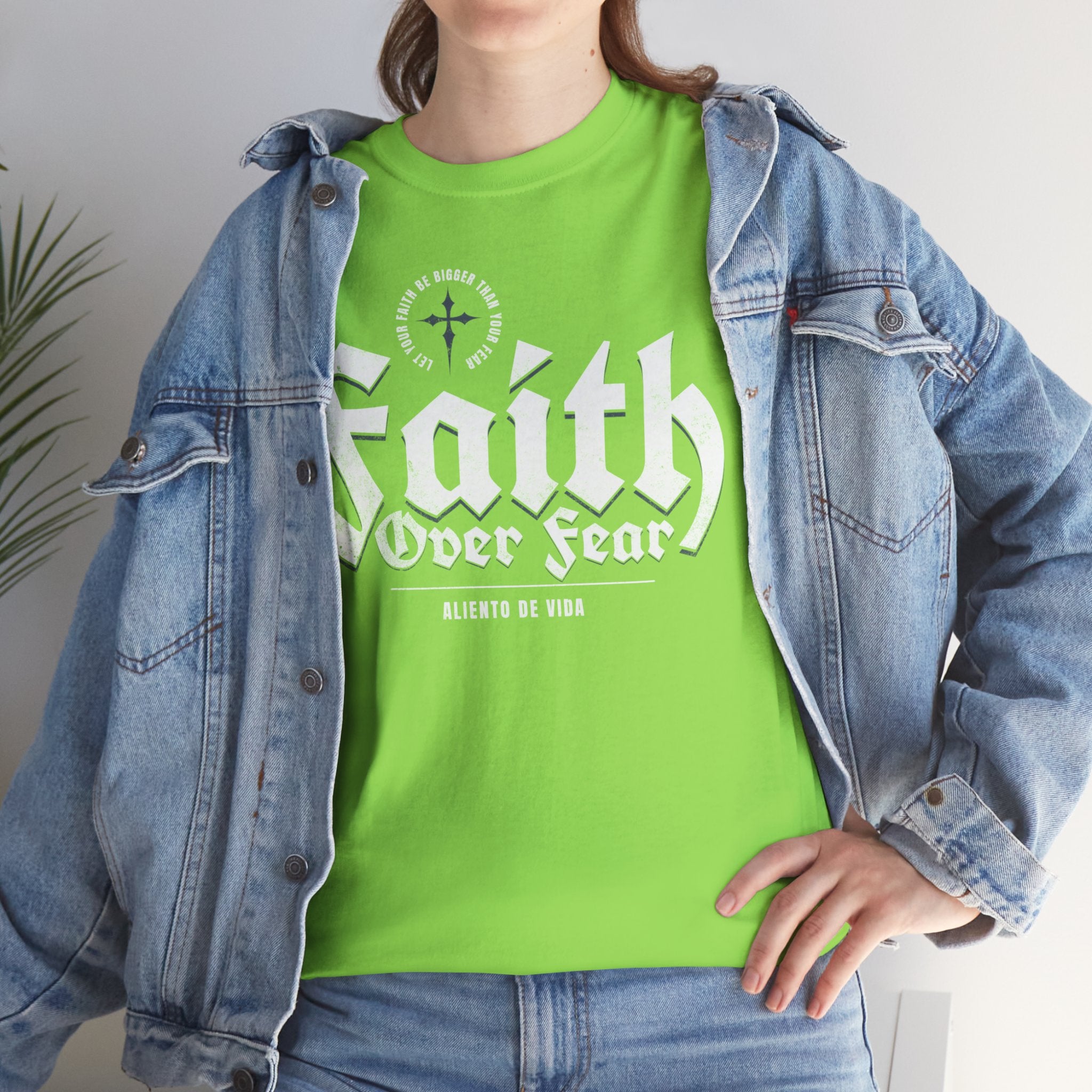 Faith Over Fear - (UNISEX) Heavy Cotton Tee - Aliento De Vida
