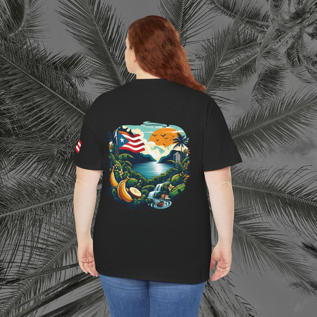 Borikén Sunrise - PR COLLECTION - (UNISEX) Heavy Cotton Tee - Aliento De Vida
