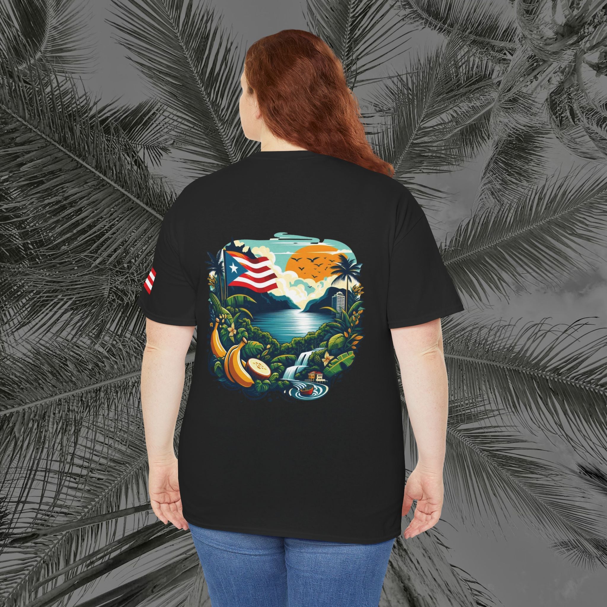 Borikén Sunrise - PR COLLECTION - (UNISEX) Heavy Cotton Tee - Aliento De Vida