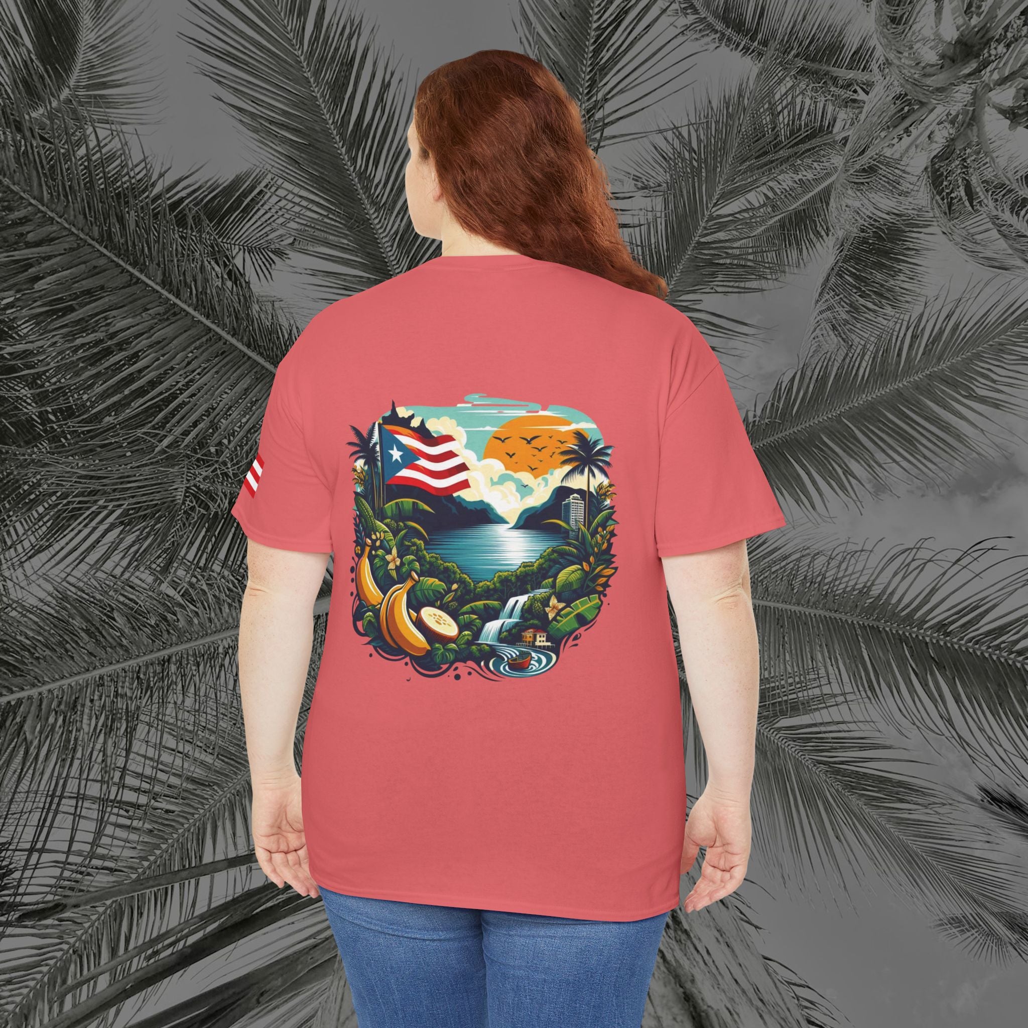Borikén Sunrise - PR COLLECTION - (UNISEX) Heavy Cotton Tee - Aliento De Vida