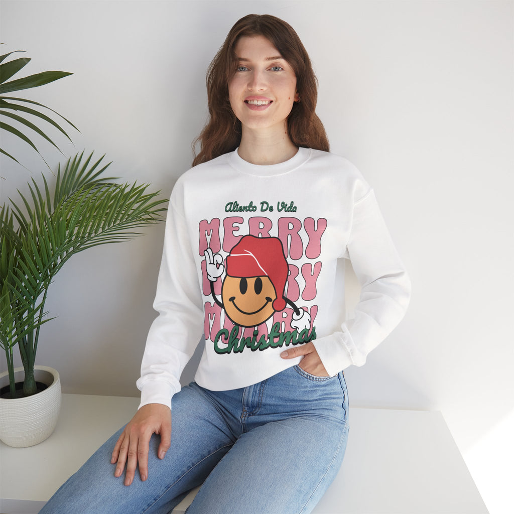 Happy Holidays - Cozy Crewneck Sweatshirt - Aliento De Vida