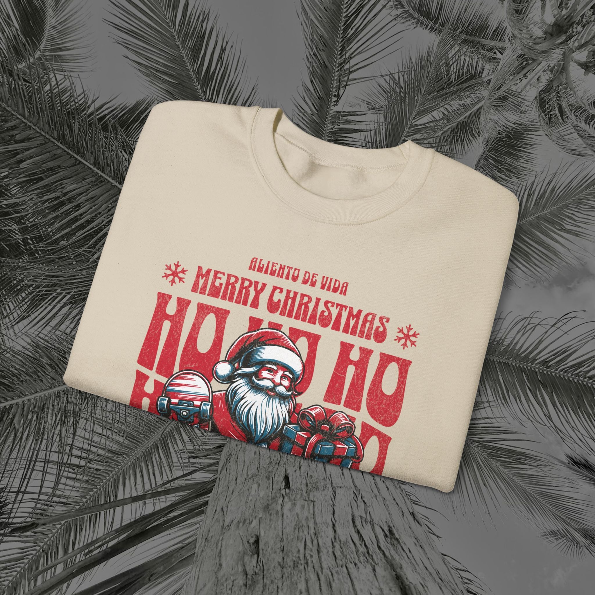 Naughty by Nature, Santa by Choice - (UNISEX) Cozy Crewneck Sweatshirt - Aliento De Vida