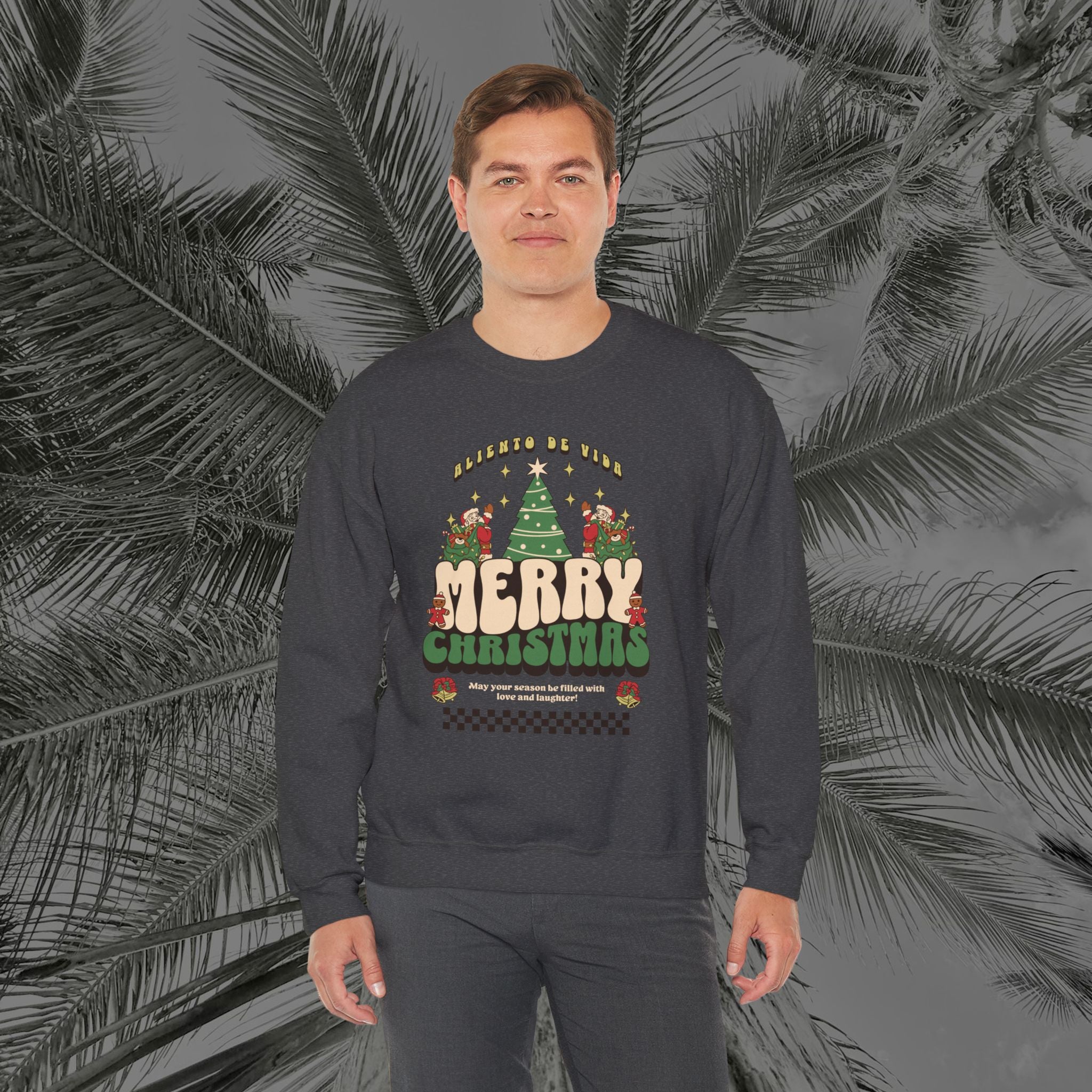 Retro Merry Magic- (UNISEX) Cozy Crewneck Sweatshirt - Aliento De Vida