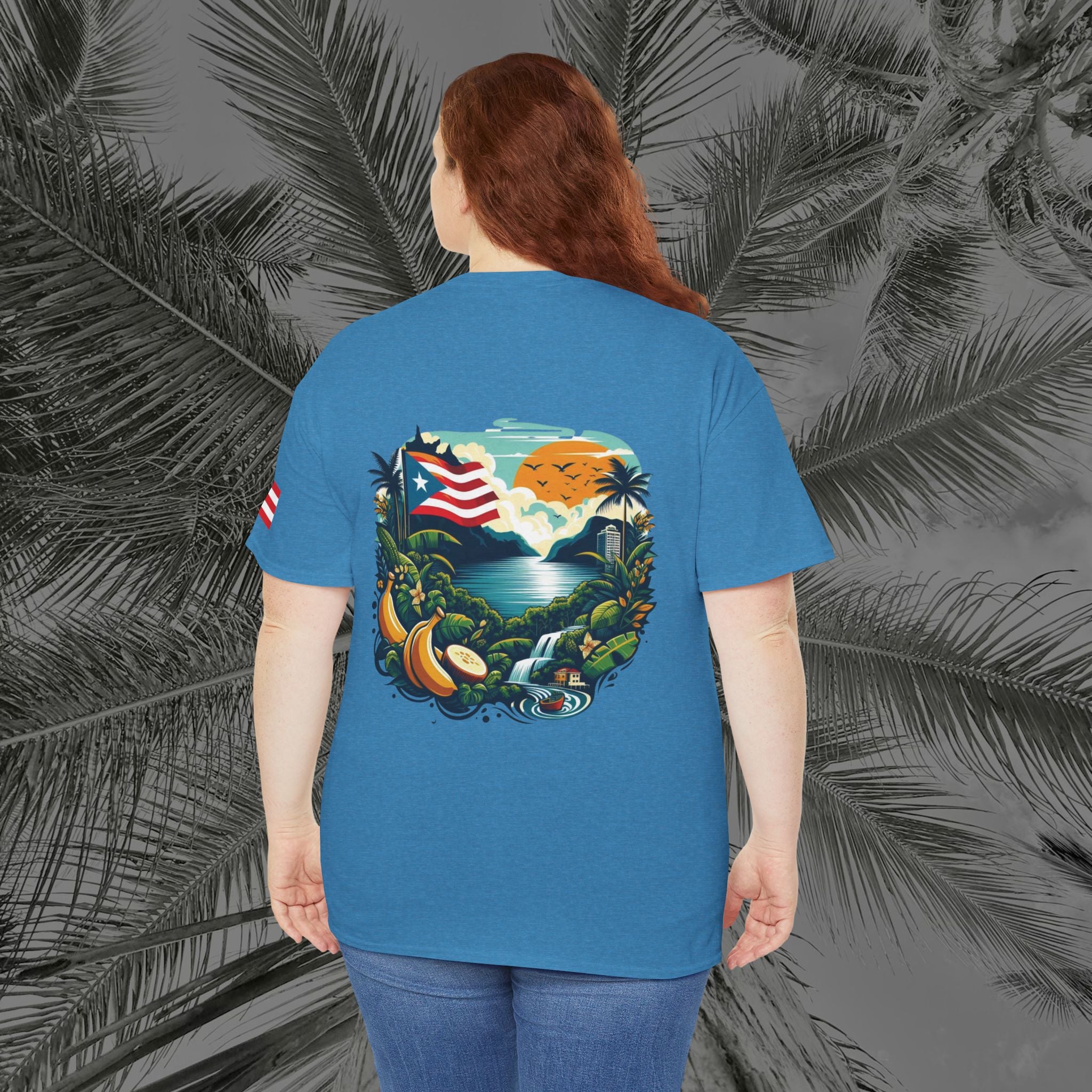 Borikén Sunrise - PR COLLECTION - (UNISEX) Heavy Cotton Tee - Aliento De Vida