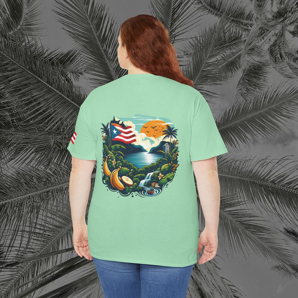 Borikén Sunrise - PR COLLECTION - (UNISEX) Heavy Cotton Tee - Aliento De Vida