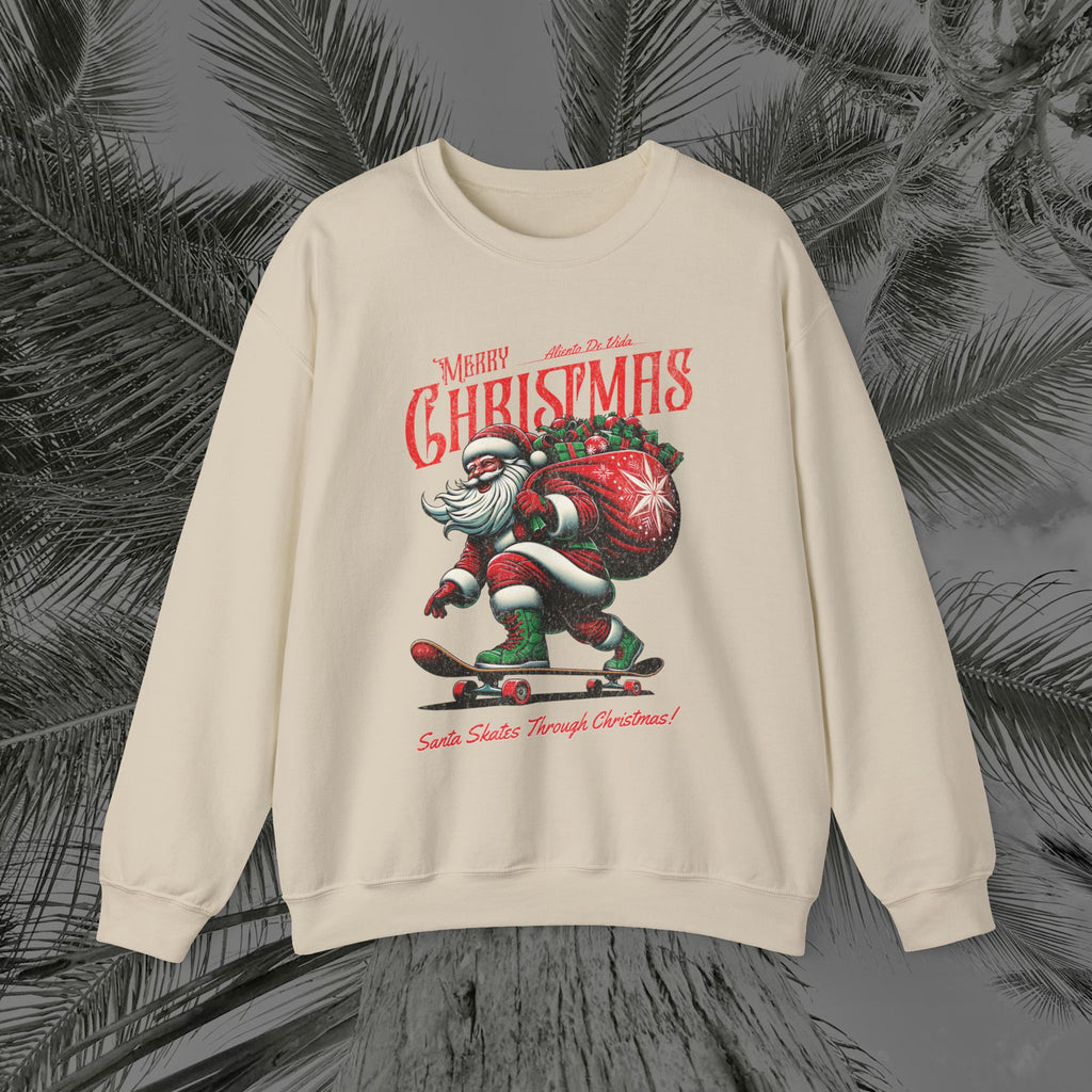 Merry Kickmas - (UNISEX) Cozy Crewneck Sweatshirt - Aliento De Vida