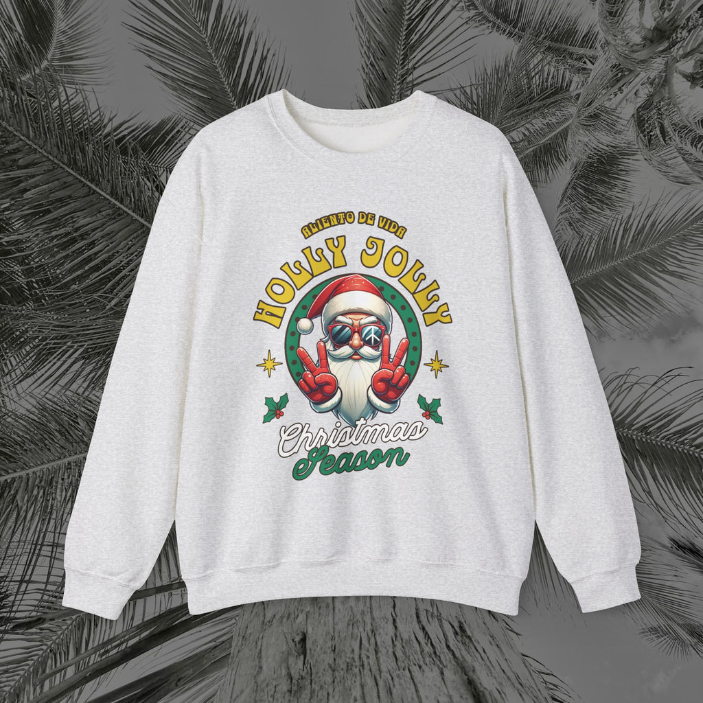 Peace Out, North Pole Edition - (UNSEX) Cozy Crewneck Sweatshirt – Aliento De Vida