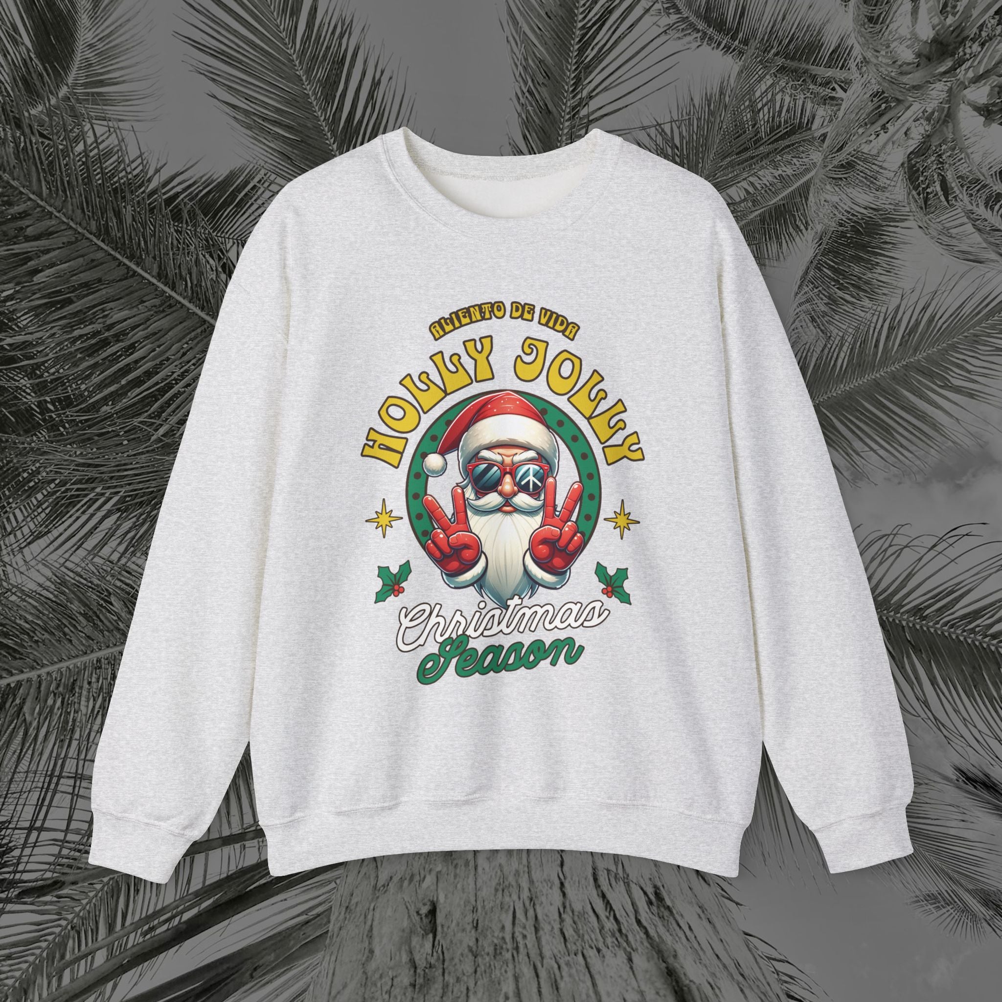 Peace Out, North Pole Edition - (UNSEX) Cozy Crewneck Sweatshirt – Aliento De Vida