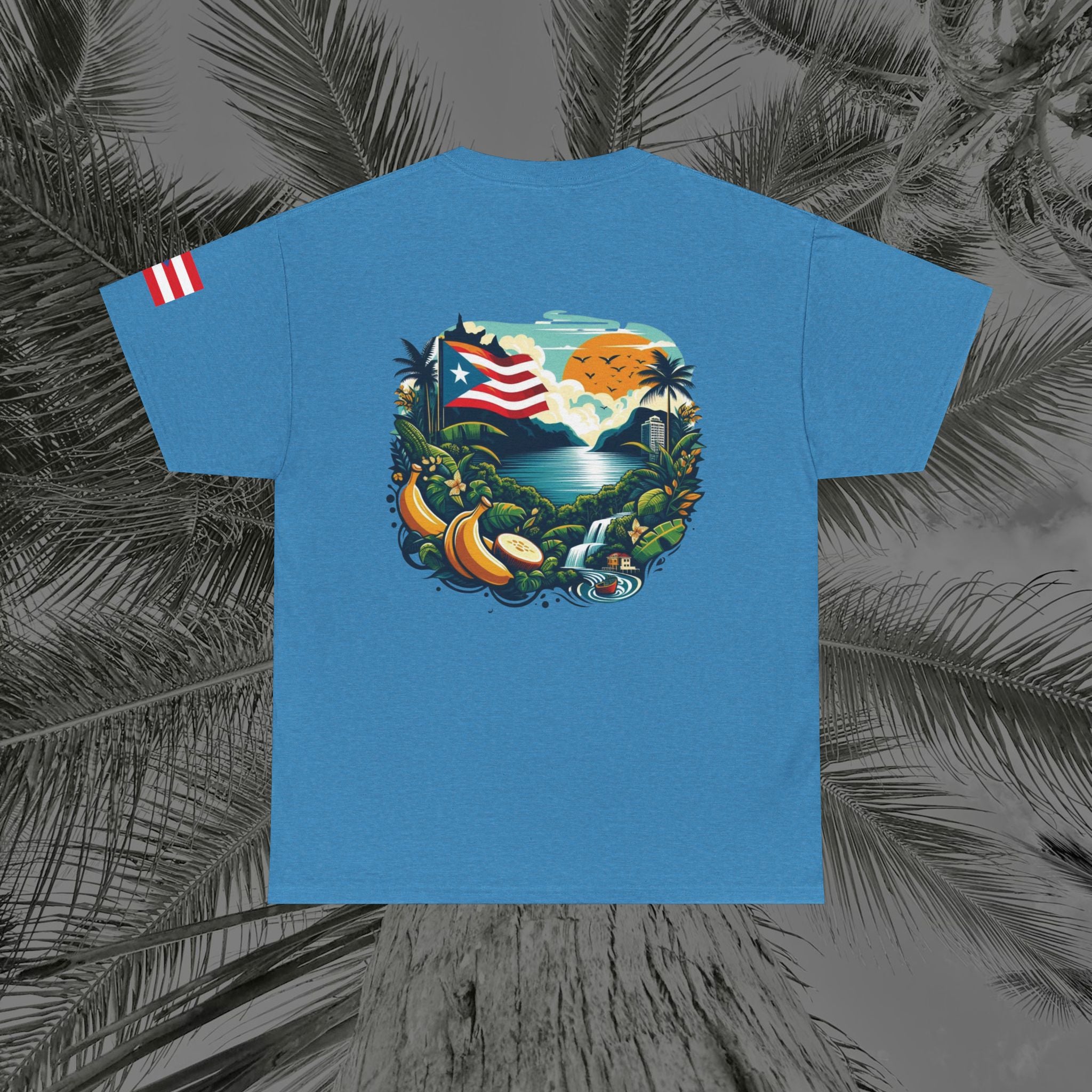 Borikén Sunrise - PR COLLECTION - (UNISEX) Heavy Cotton Tee - Aliento De Vida