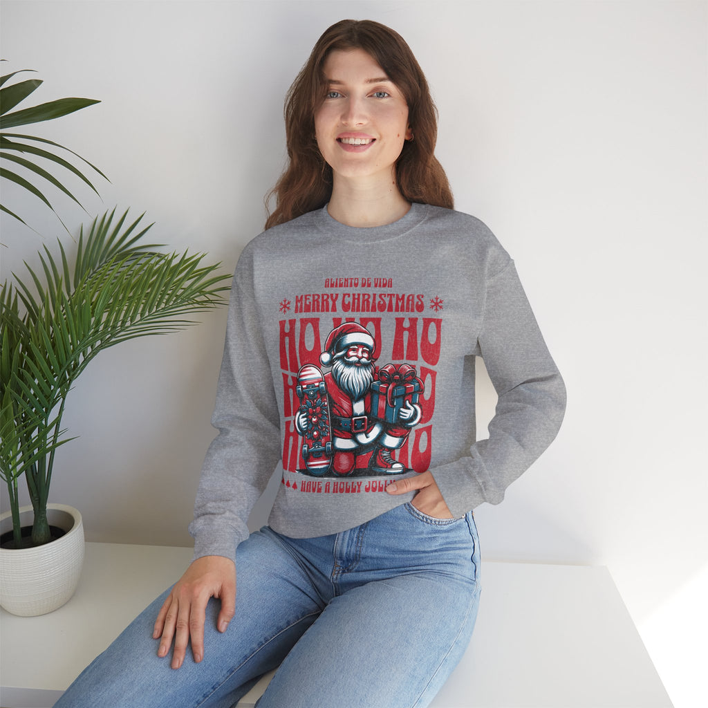 Naughty by Nature, Santa by Choice - (UNISEX) Cozy Crewneck Sweatshirt - Aliento De Vida