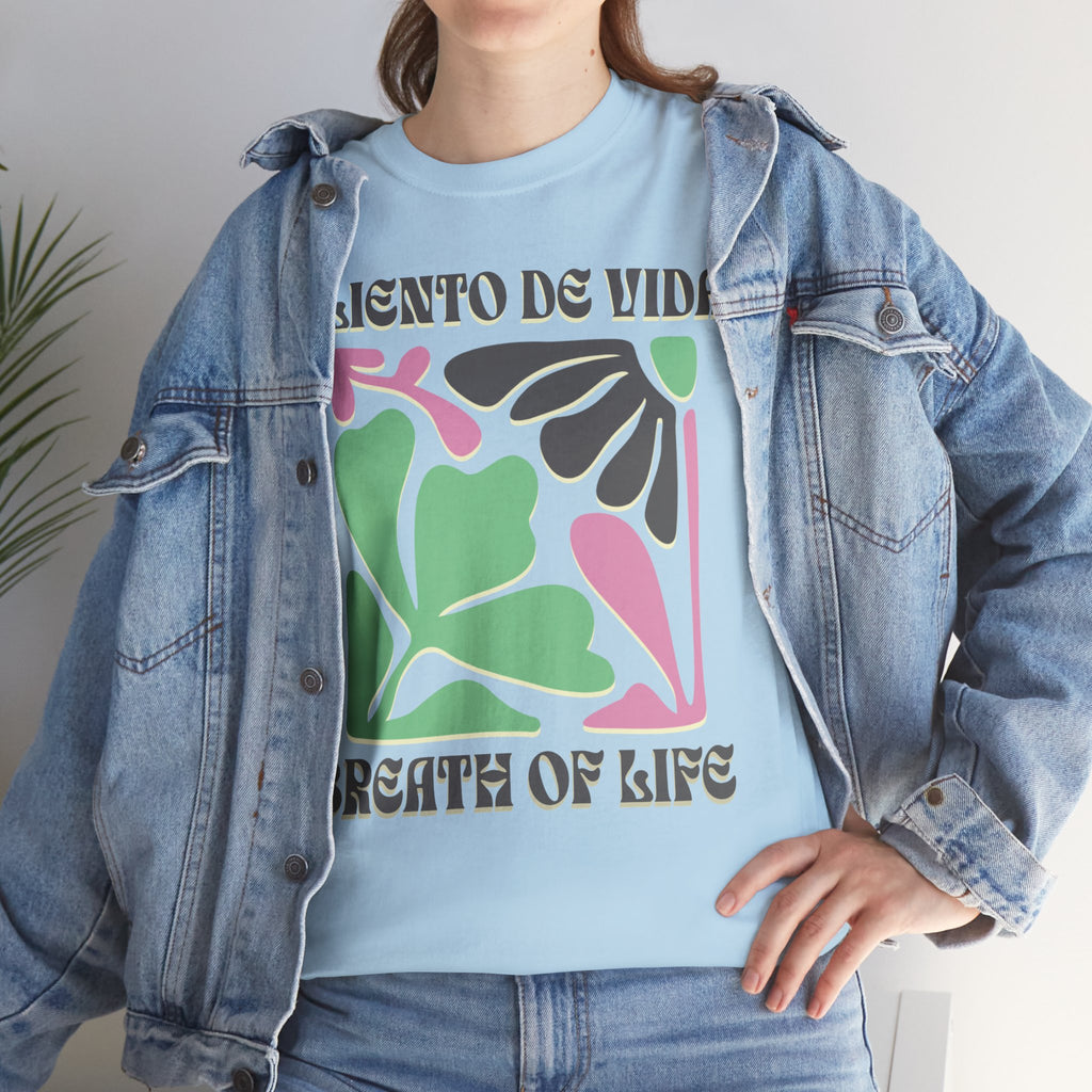 One Breath, Infinite Bloom #2 - (UNISEX) Heavy Cotton T-Shirt - Aliento De Vida