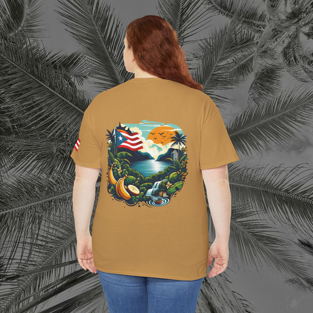 Borikén Sunrise - PR COLLECTION - (UNISEX) Heavy Cotton Tee - Aliento De Vida