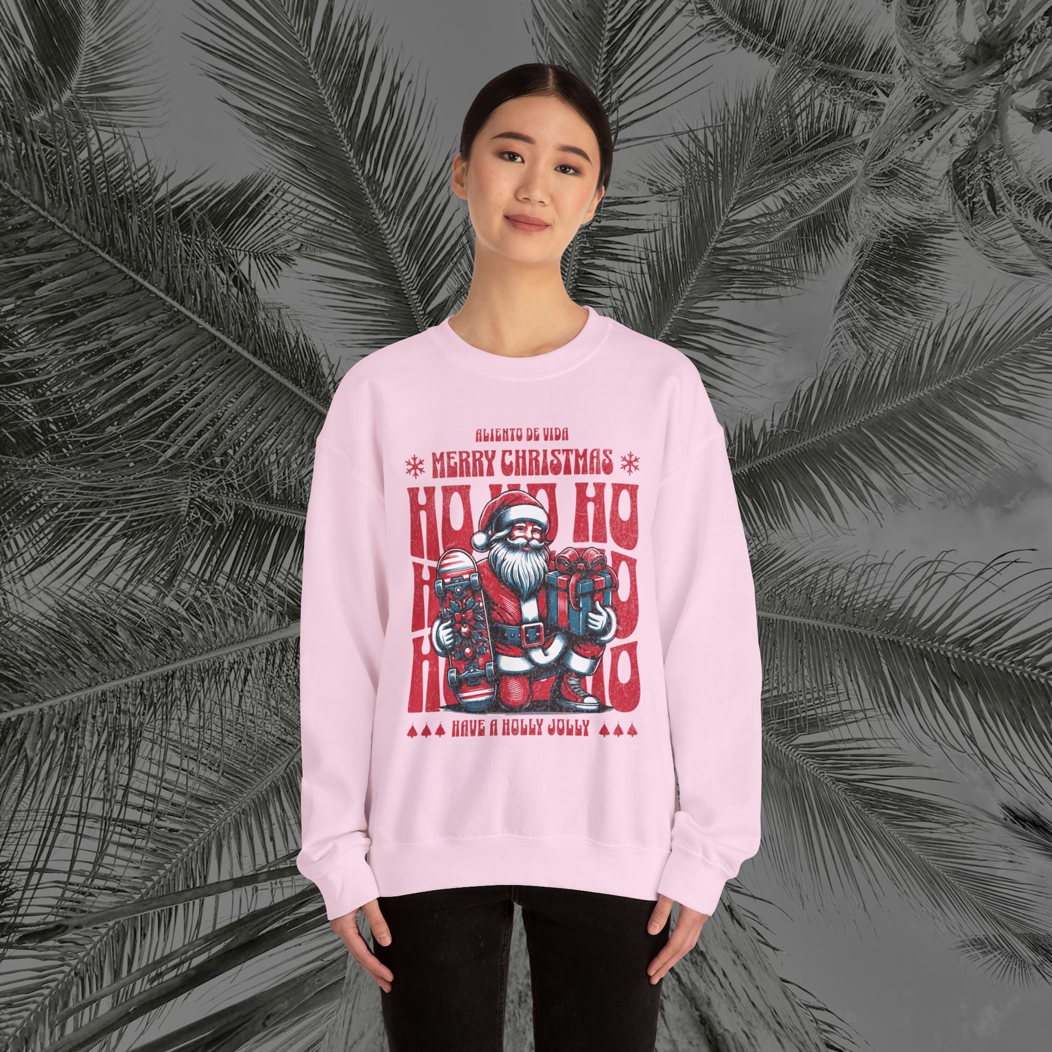 Naughty by Nature, Santa by Choice - (UNISEX) Cozy Crewneck Sweatshirt - Aliento De Vida
