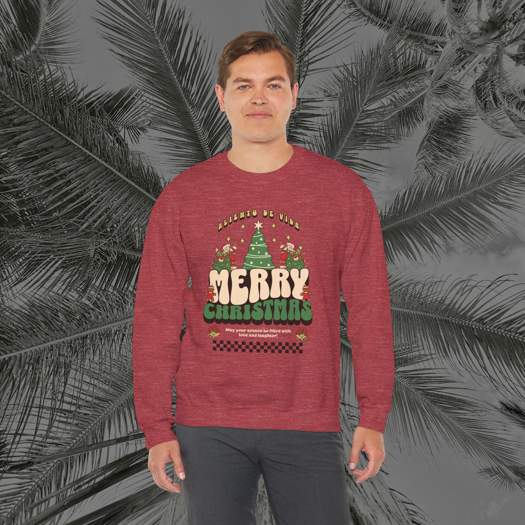 Retro Merry Magic- (UNISEX) Cozy Crewneck Sweatshirt - Aliento De Vida