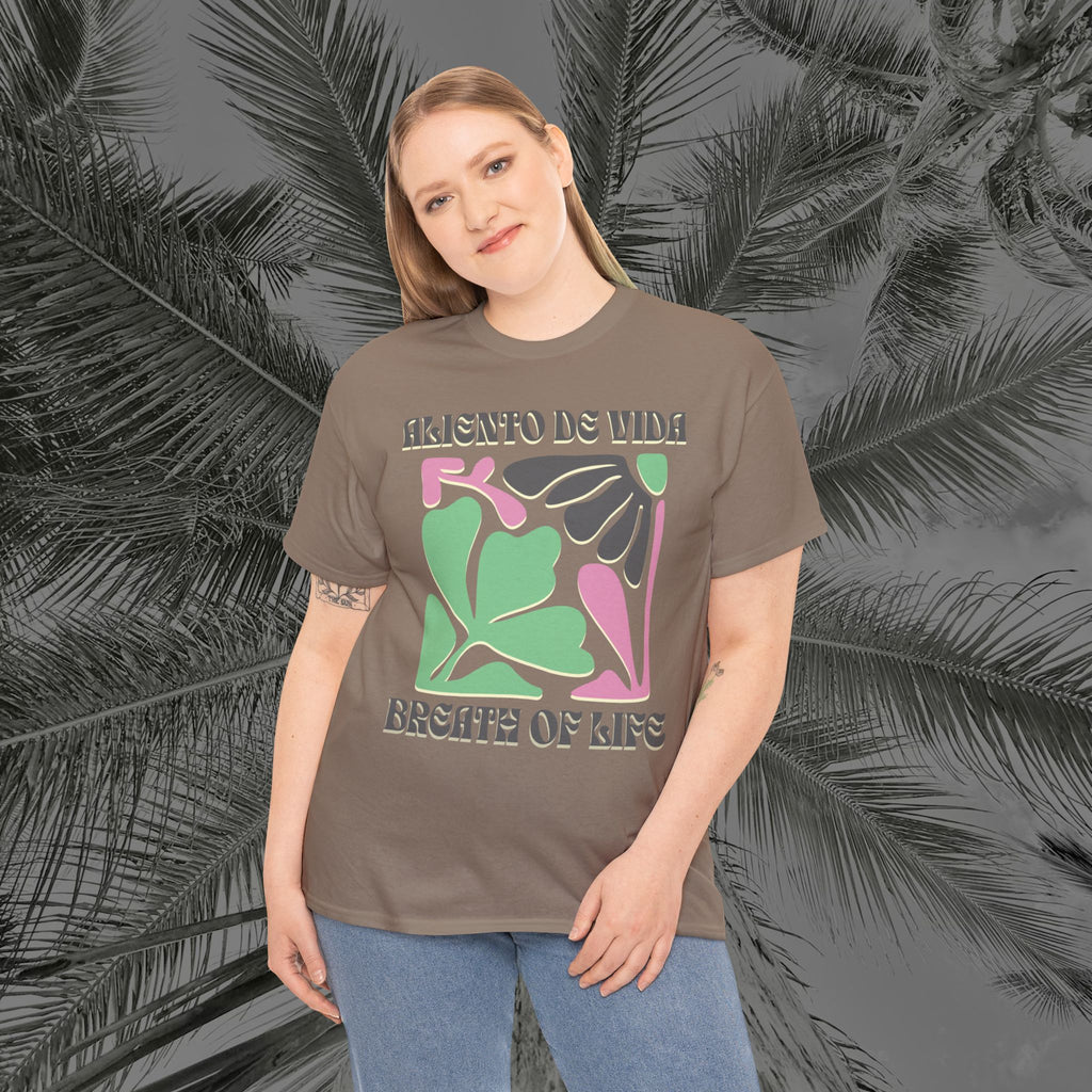 One Breath, Infinite Bloom #2 - (UNISEX) Heavy Cotton T-Shirt - Aliento De Vida