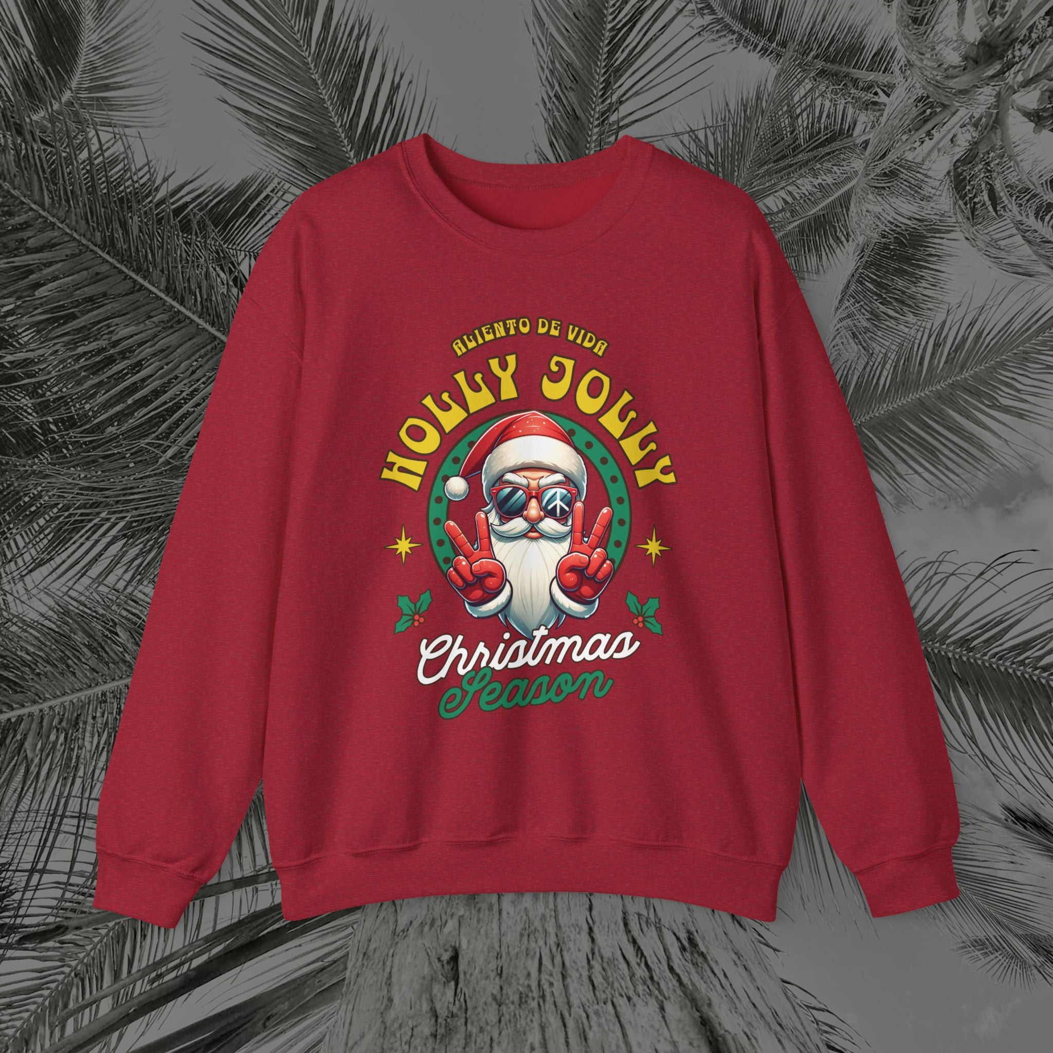 Peace Out, North Pole Edition - (UNSEX) Cozy Crewneck Sweatshirt – Aliento De Vida