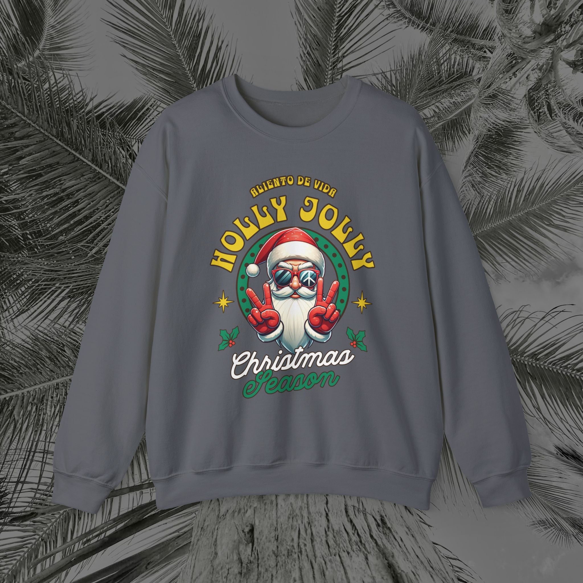 Peace Out, North Pole Edition - (UNSEX) Cozy Crewneck Sweatshirt – Aliento De Vida