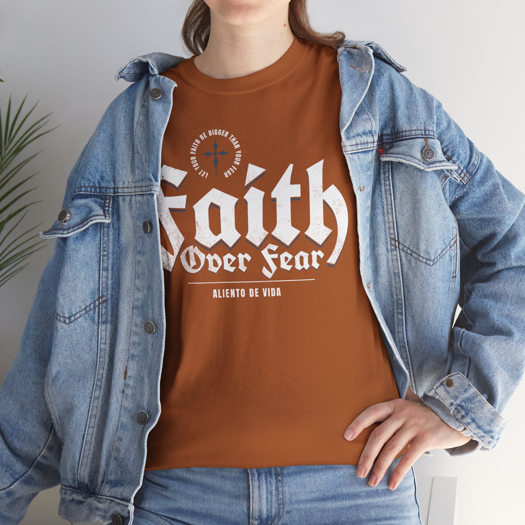 Faith Over Fear - (UNISEX) Heavy Cotton Tee - Aliento De Vida