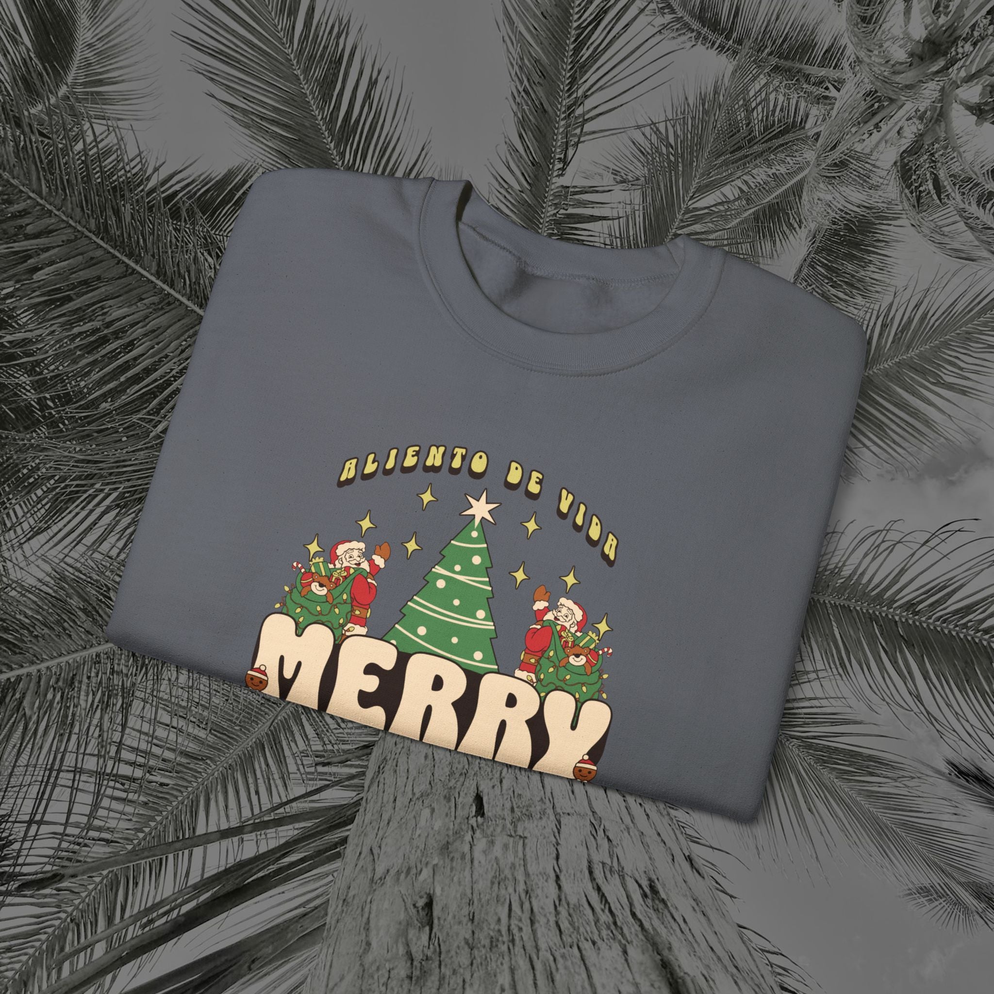 Retro Merry Magic- (UNISEX) Cozy Crewneck Sweatshirt - Aliento De Vida