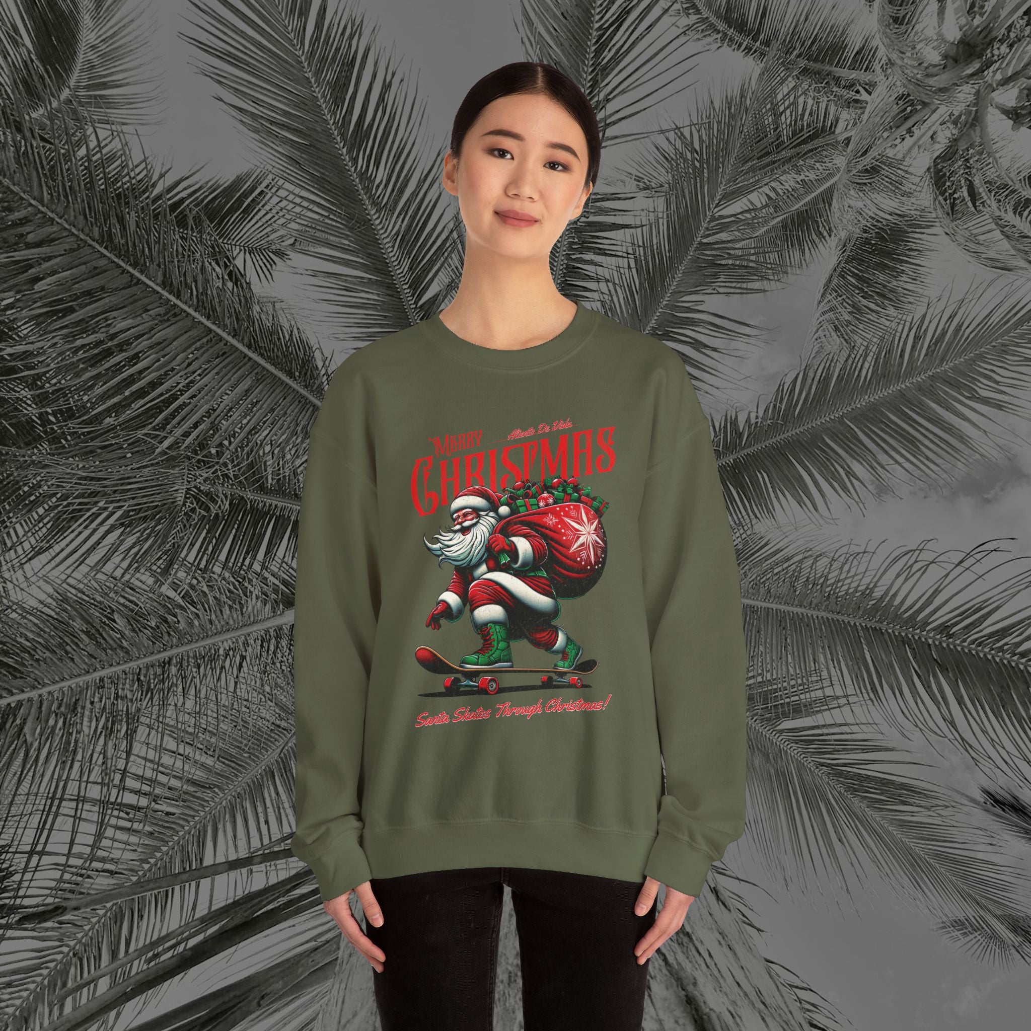 Merry Kickmas - (UNISEX) Cozy Crewneck Sweatshirt - Aliento De Vida