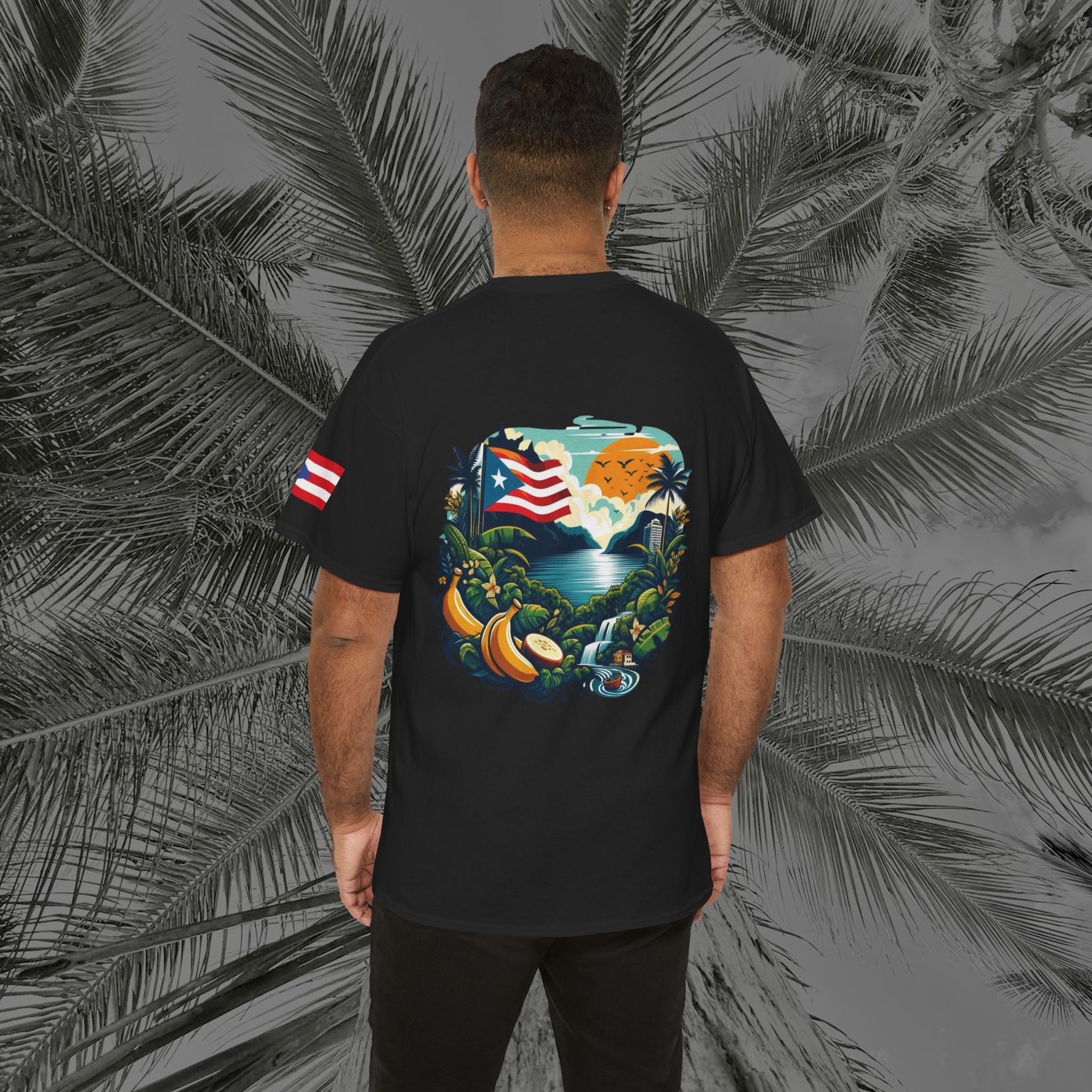 Borikén Sunrise - PR COLLECTION - (UNISEX) Heavy Cotton Tee - Aliento De Vida