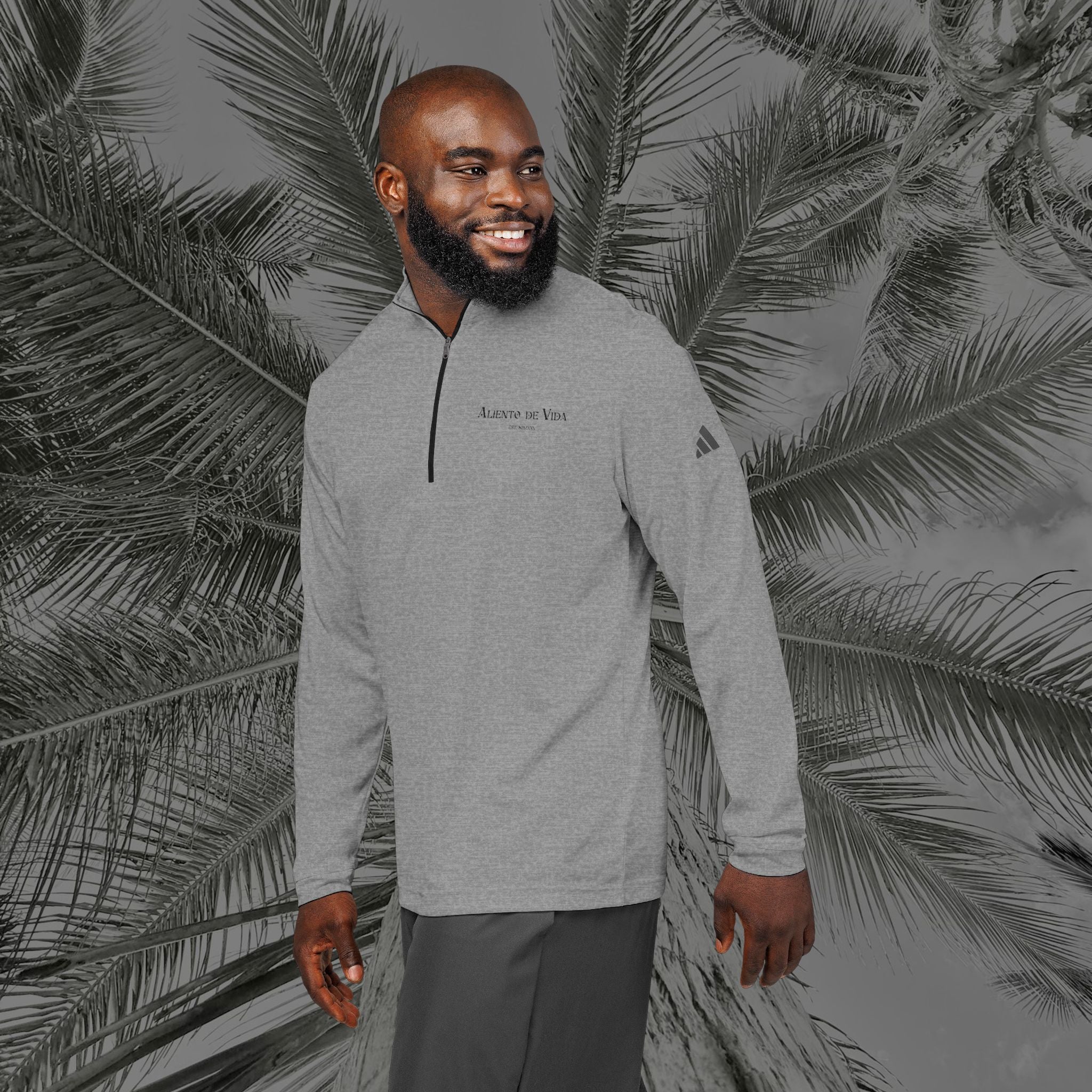 Adidas® Quarter-Zip Pullover - Embroidery for Active Lifestyle - (UNISEX) - Aliento De Vida