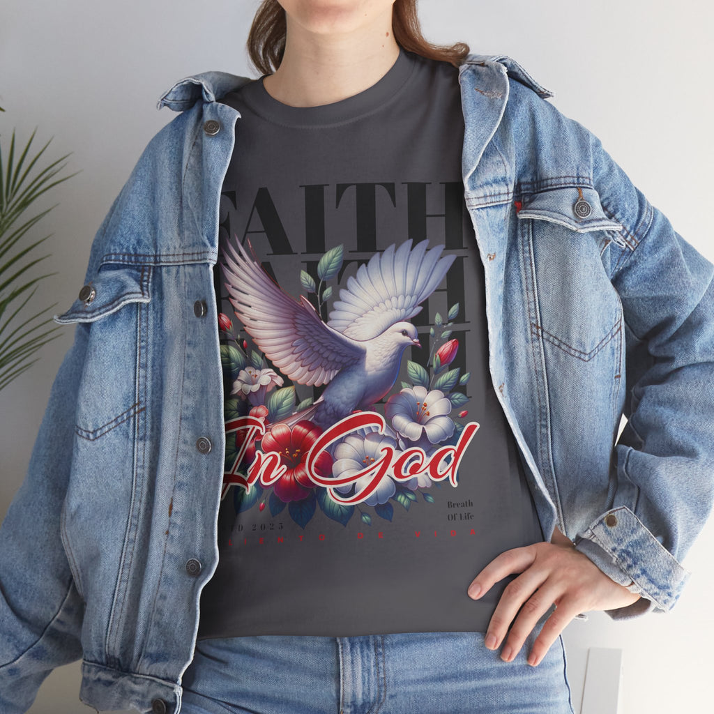 Wings of Grace - (UNISEX) Heavy Cotton Tee - Aliento De Vida