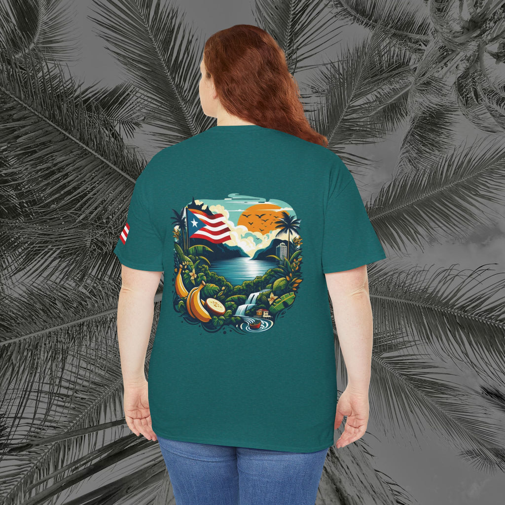 Borikén Sunrise - PR COLLECTION - (UNISEX) Heavy Cotton Tee - Aliento De Vida