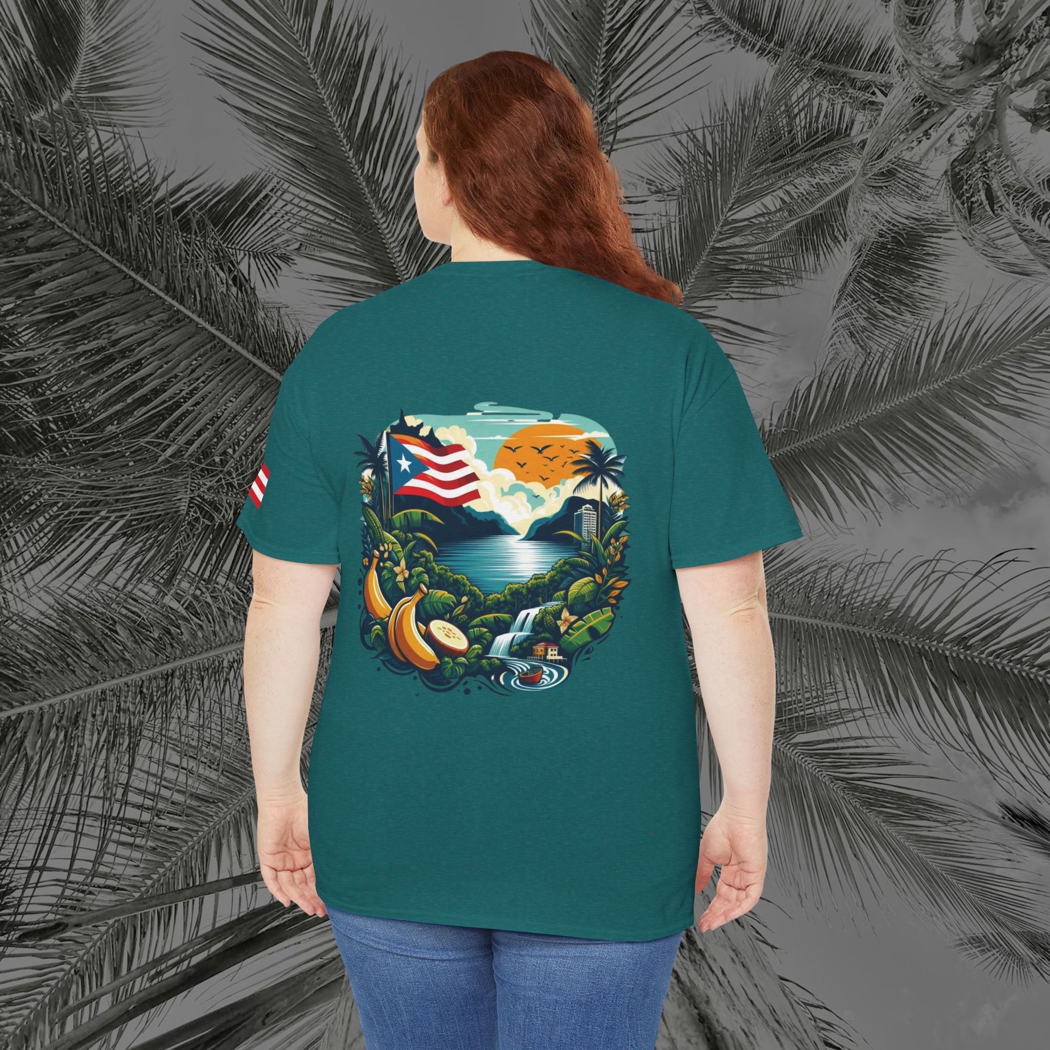 Borikén Sunrise - PR COLLECTION - (UNISEX) Heavy Cotton Tee - Aliento De Vida