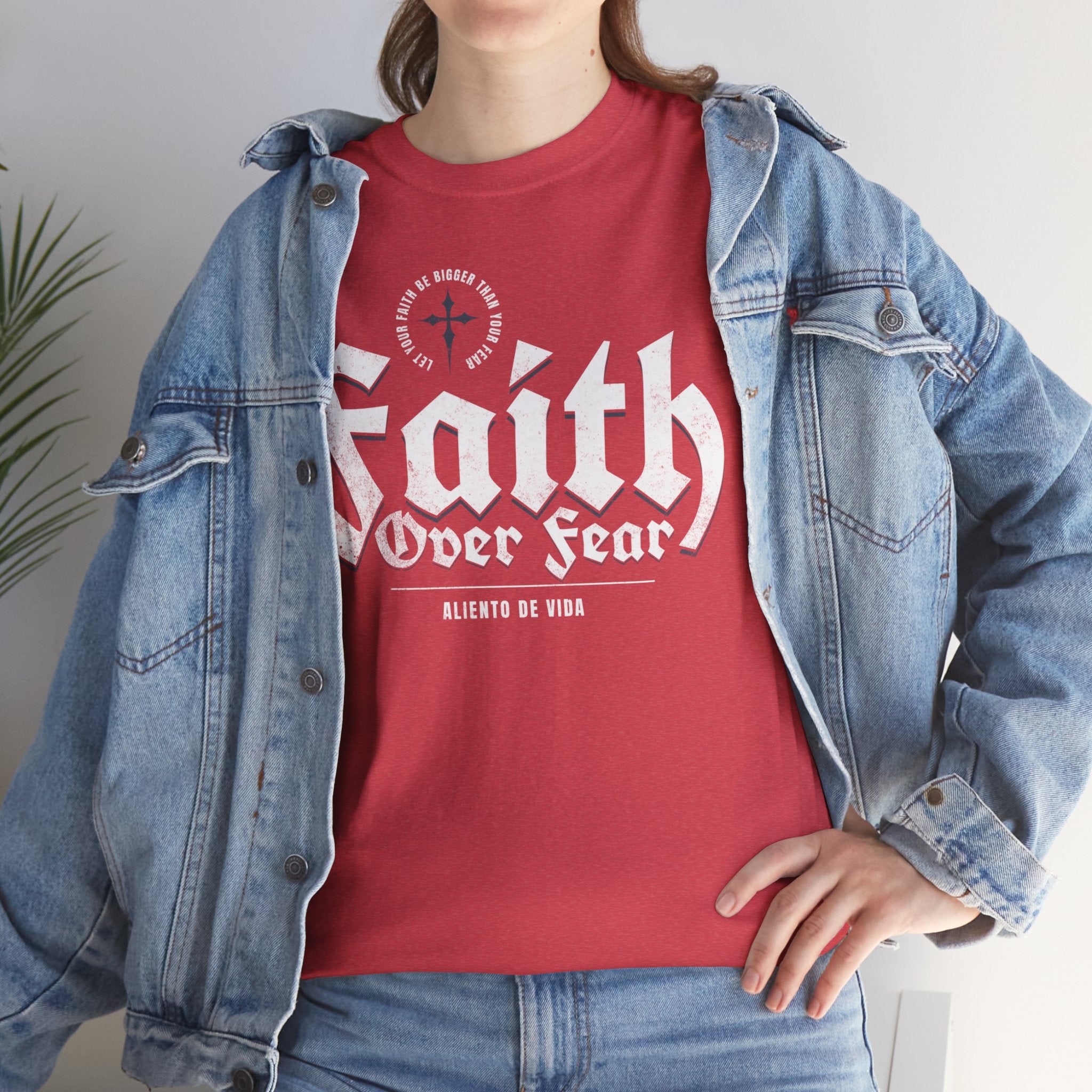 Faith Over Fear - (UNISEX) Heavy Cotton Tee - Aliento De Vida