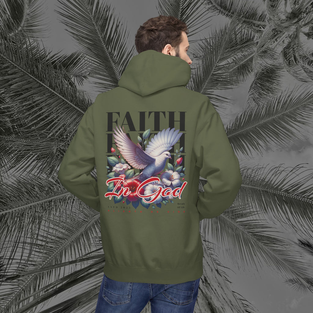 Wings of Grace - (UNISEX) Midweight Fleece Hoodie- Aliento De Vida