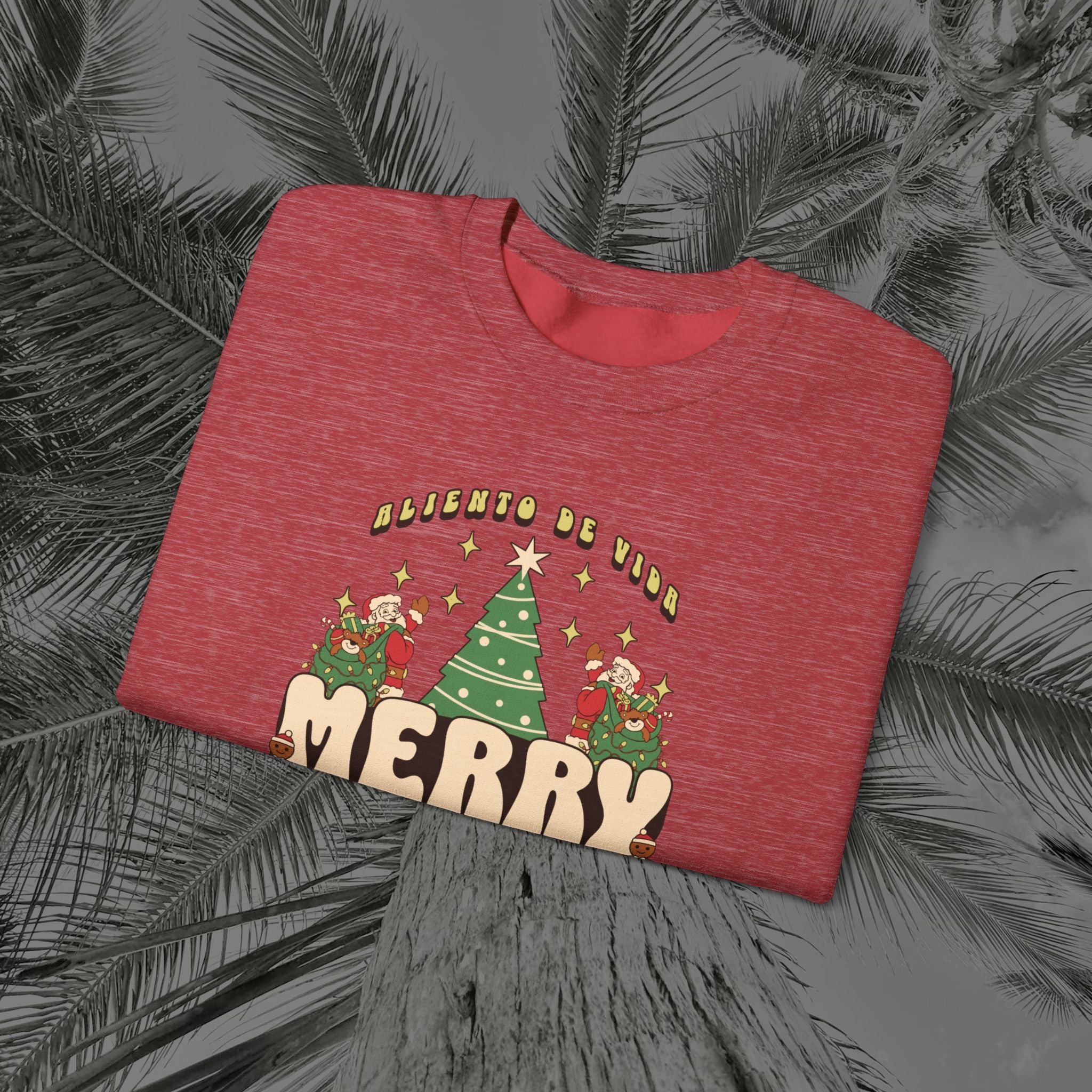 Retro Merry Magic- (UNISEX) Cozy Crewneck Sweatshirt - Aliento De Vida