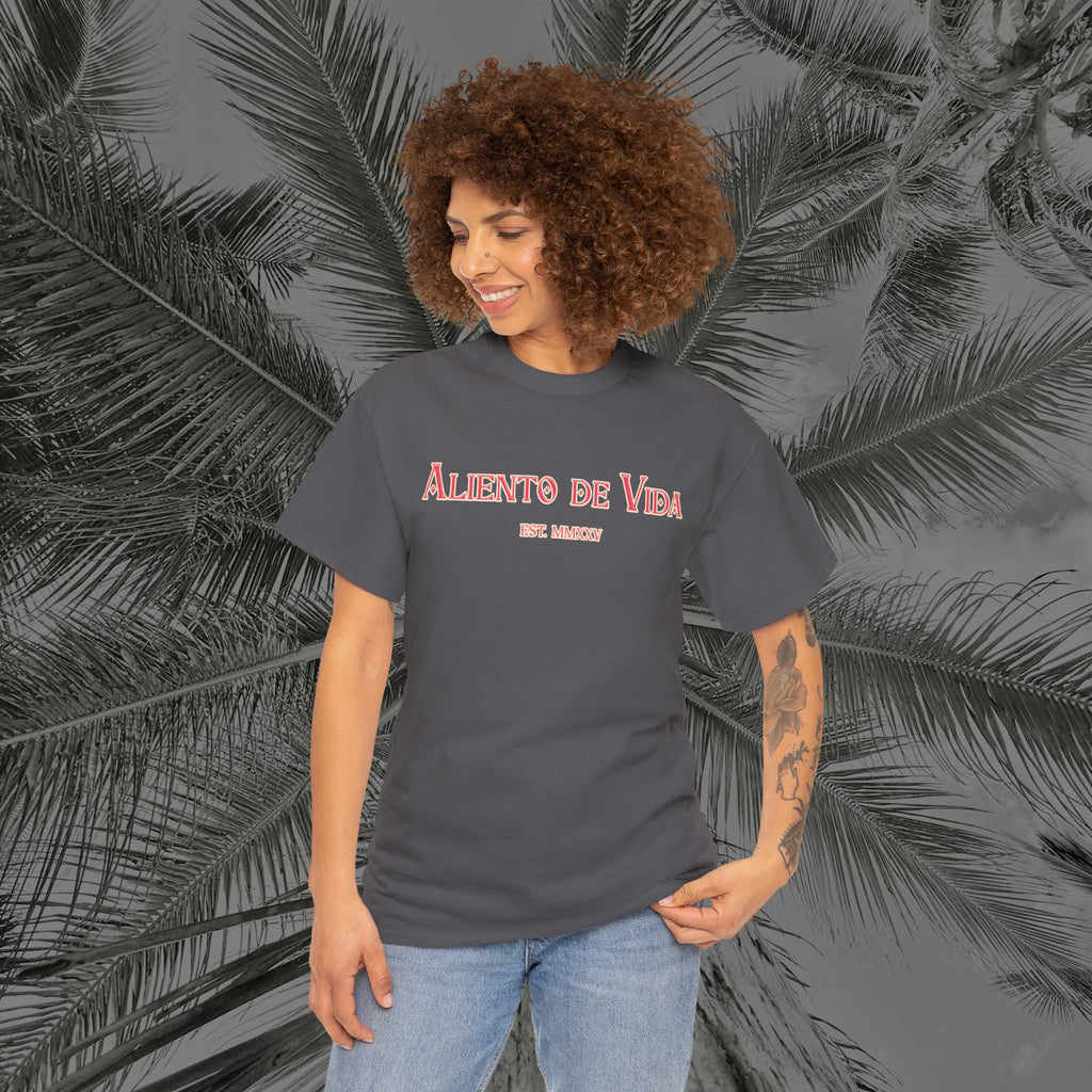 Breath Of Paradise - (UNISEX) Heavy Cotton T-Shirt - Back Design - Aliento De Vida