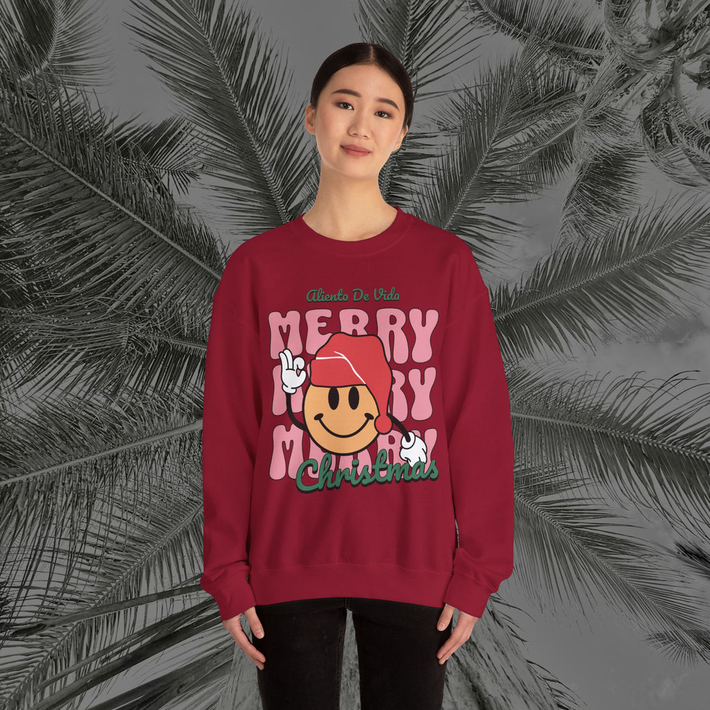 Happy Holidays - Cozy Crewneck Sweatshirt - Aliento De Vida