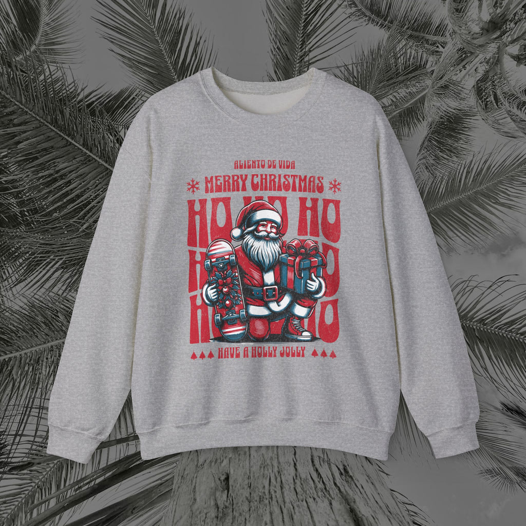 Naughty by Nature, Santa by Choice - (UNISEX) Cozy Crewneck Sweatshirt - Aliento De Vida