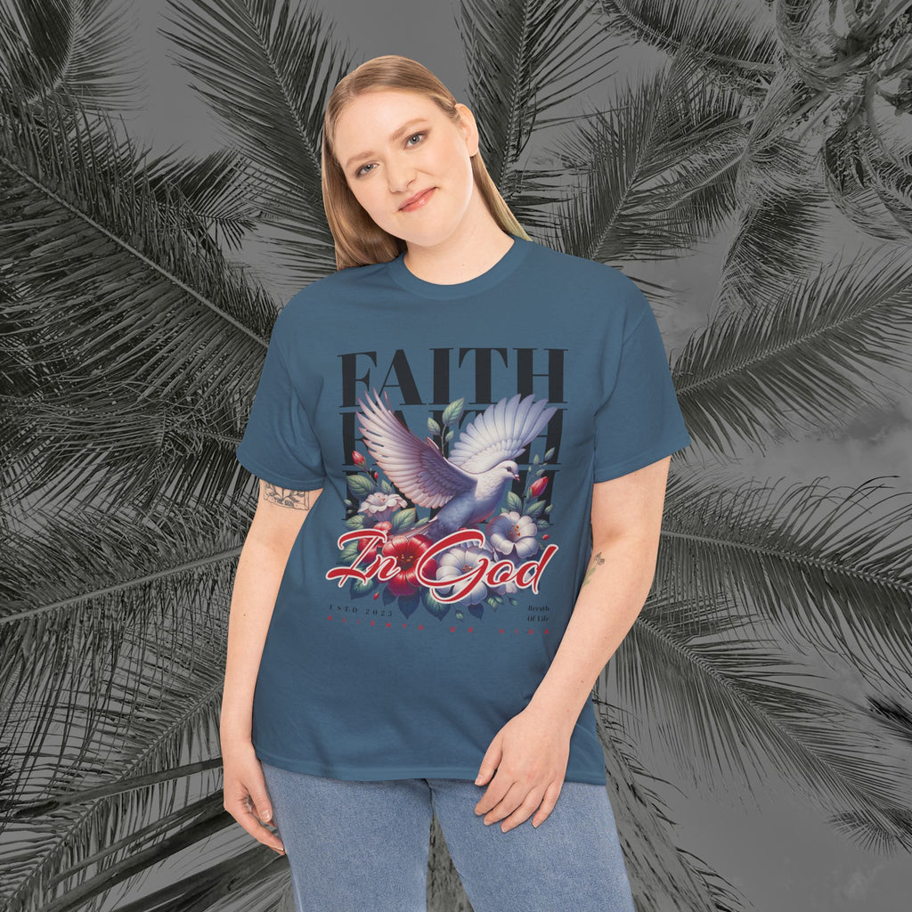 Wings of Grace - (UNISEX) Heavy Cotton Tee - Aliento De Vida
