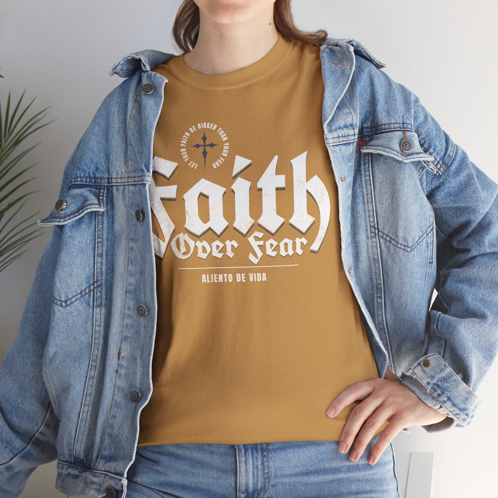Faith Over Fear - (UNISEX) Heavy Cotton Tee - Aliento De Vida