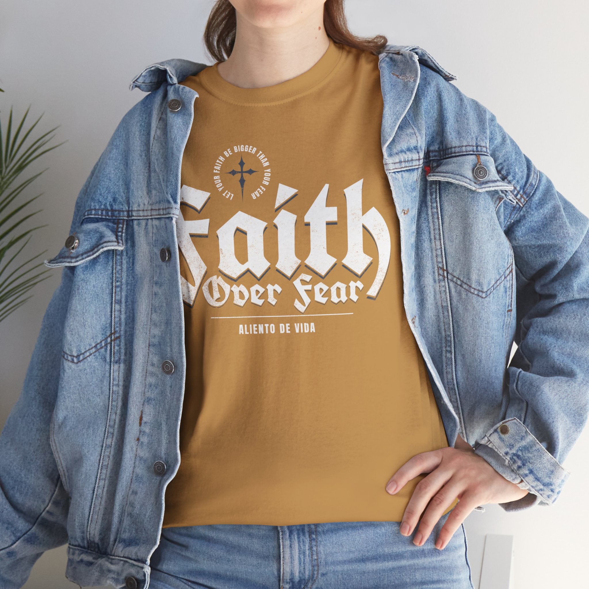 Faith Over Fear - (UNISEX) Heavy Cotton Tee - Aliento De Vida