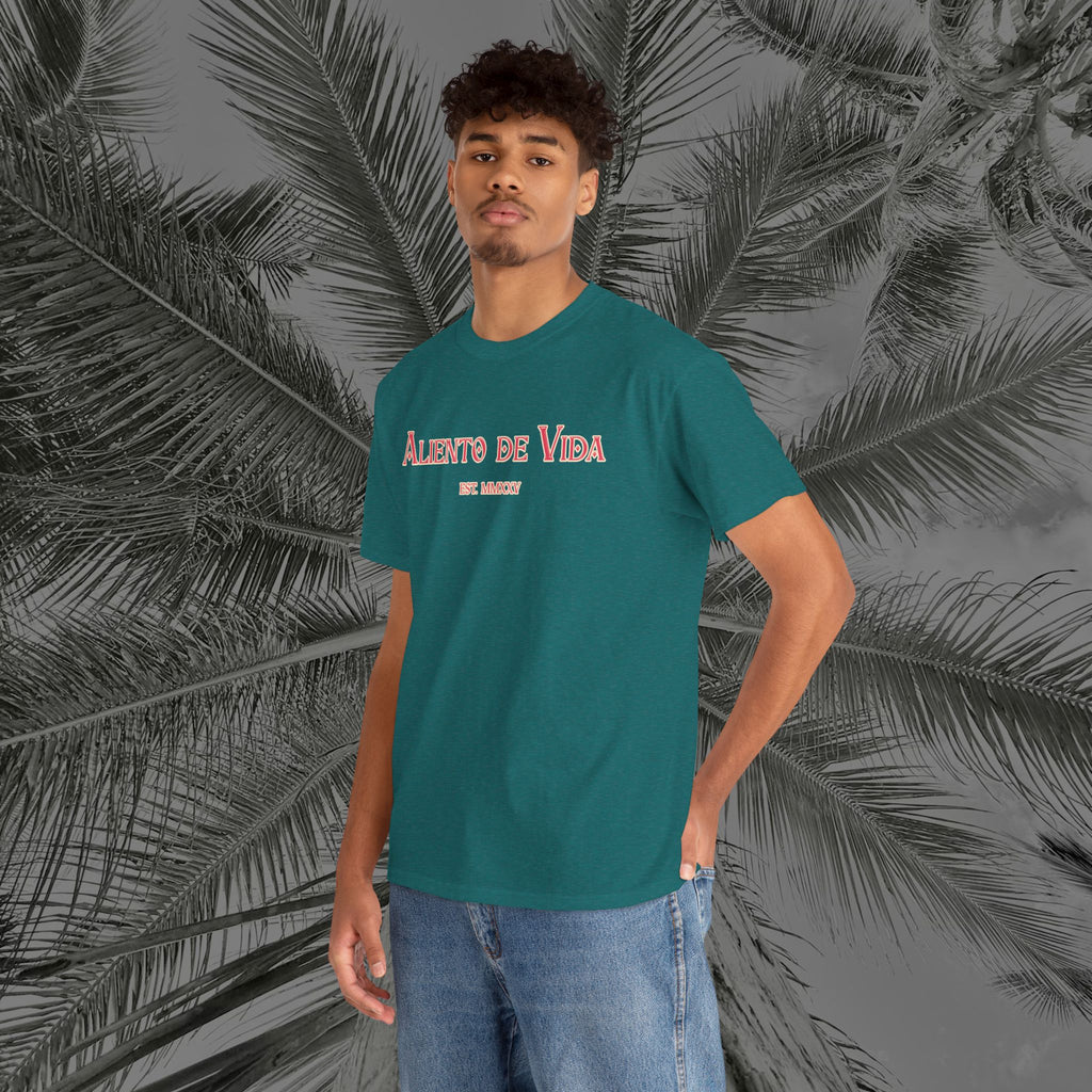 Breath Of Paradise - (UNISEX) Heavy Cotton T-Shirt - Back Design - Aliento De Vida