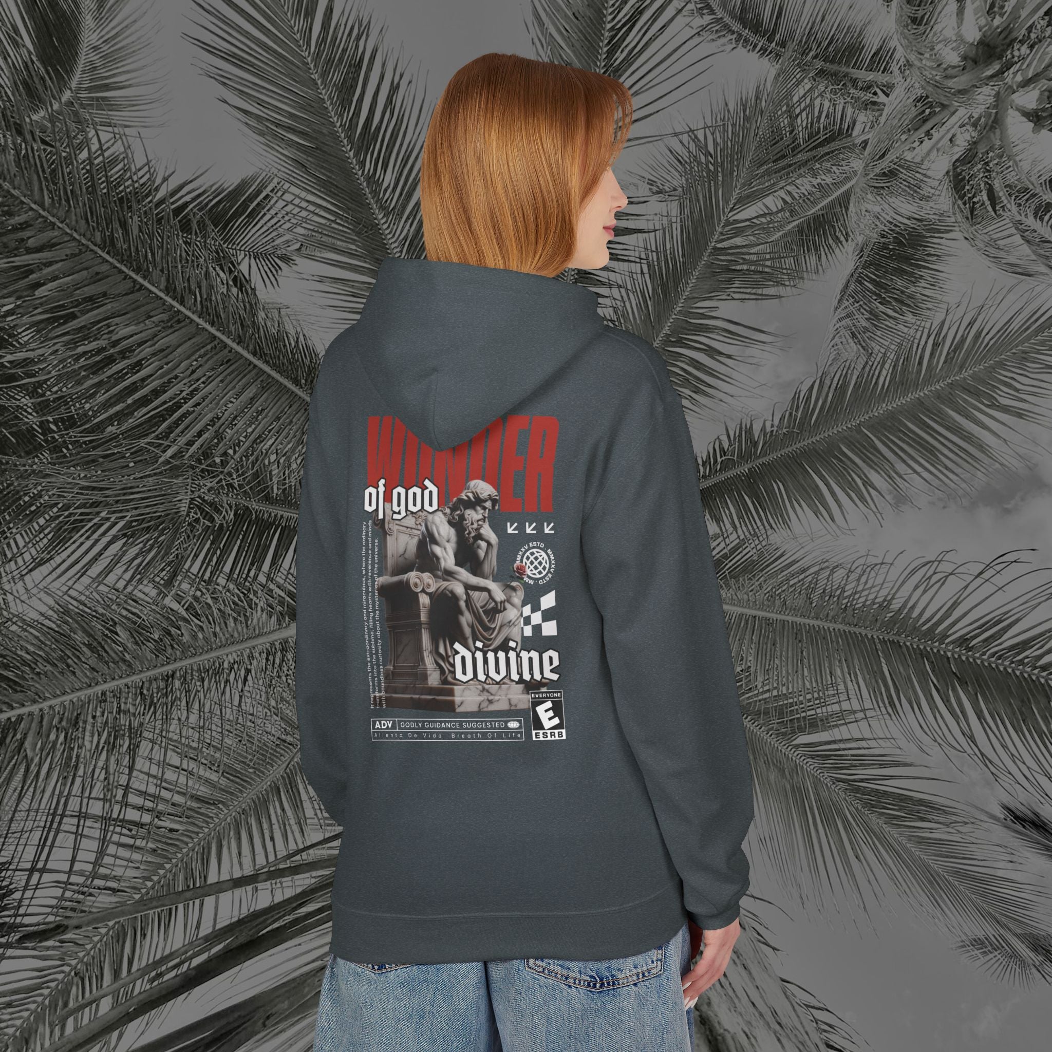 Throne of the Divine - (UNISEX) Midweight Fleece Hoodie - Aliento De Vida