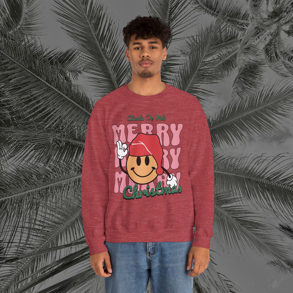 Happy Holidays - Cozy Crewneck Sweatshirt - Aliento De Vida