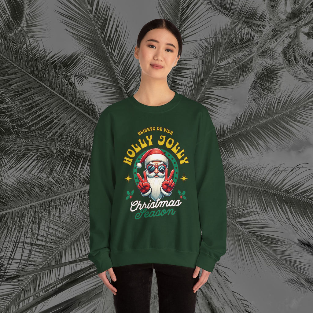 Peace Out, North Pole Edition - (UNSEX) Cozy Crewneck Sweatshirt – Aliento De Vida