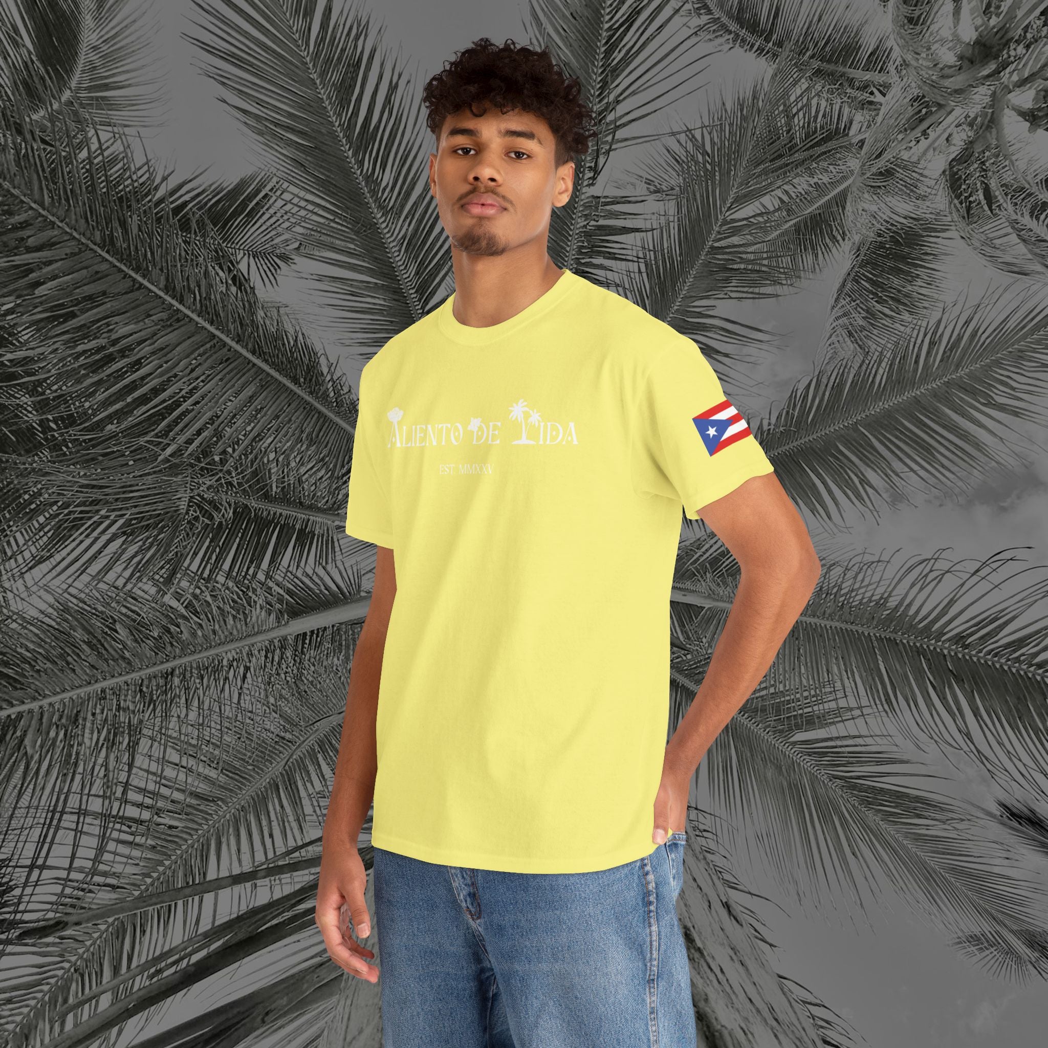 Borikén Sunrise - PR COLLECTION - (UNISEX) Heavy Cotton Tee - Aliento De Vida