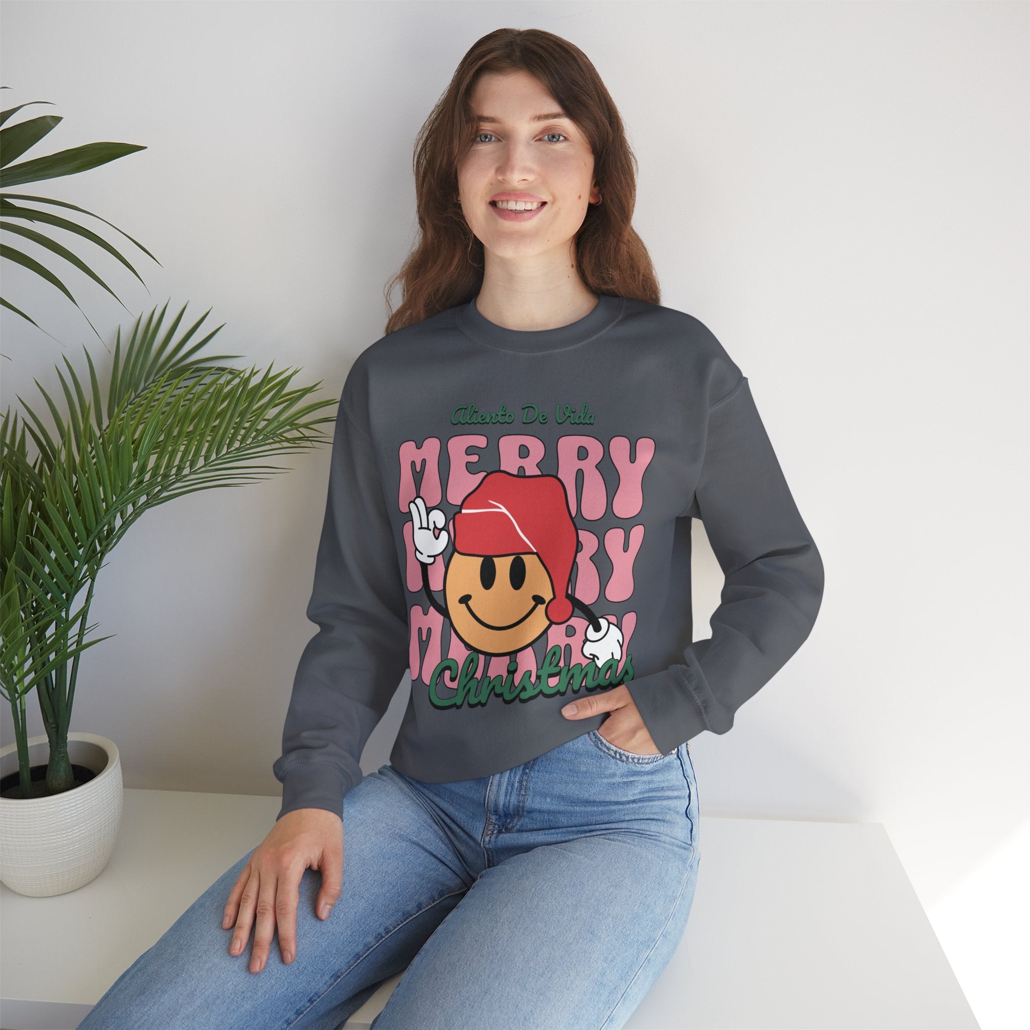 Happy Holidays - Cozy Crewneck Sweatshirt - Aliento De Vida
