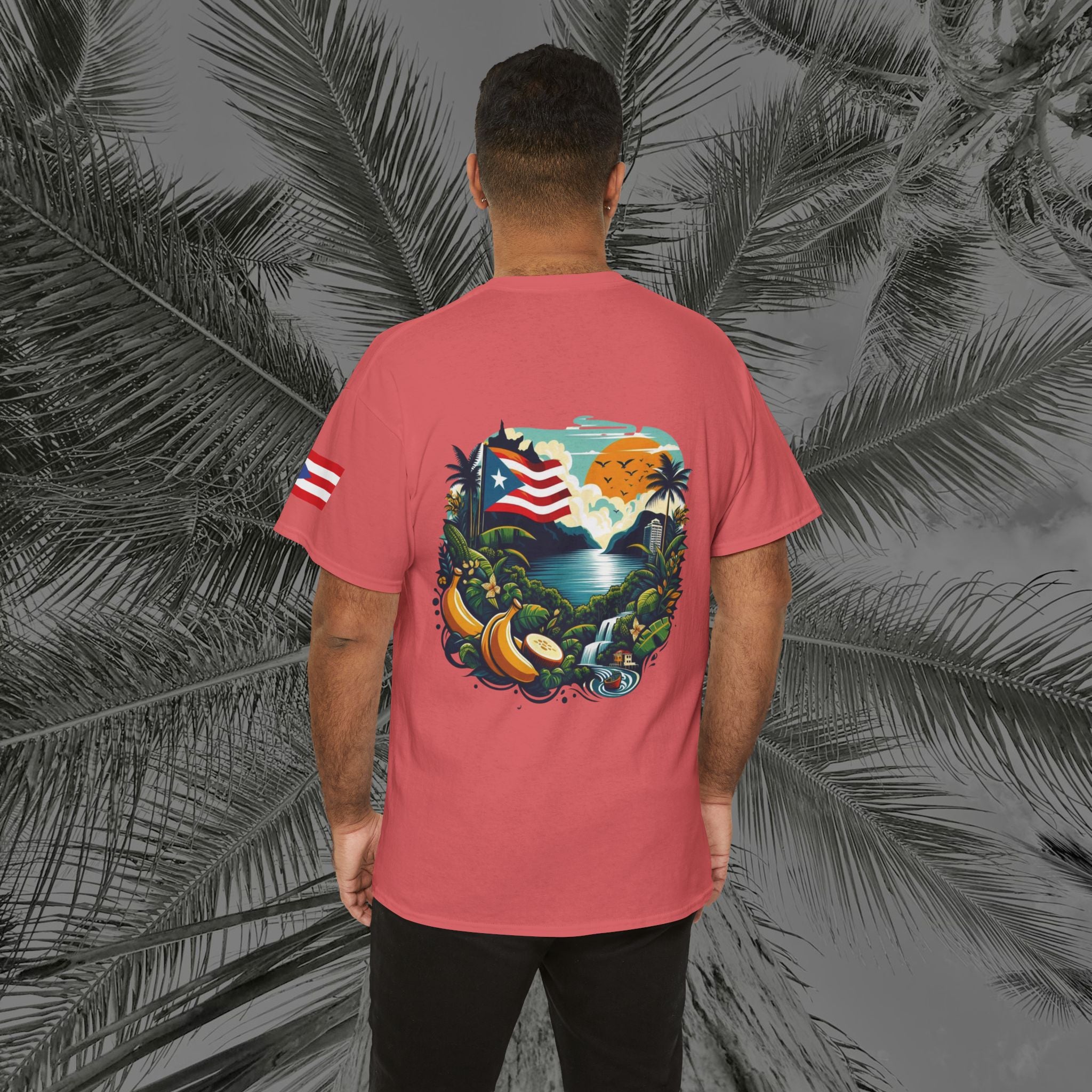 Borikén Sunrise - PR COLLECTION - (UNISEX) Heavy Cotton Tee - Aliento De Vida